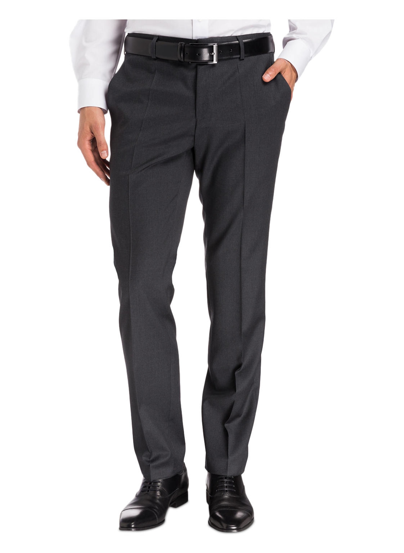BOSS Spodnie garniturowe GIBSON slim fit, Kolor: 021 CIEMNOSZARY (Obrazek 2)