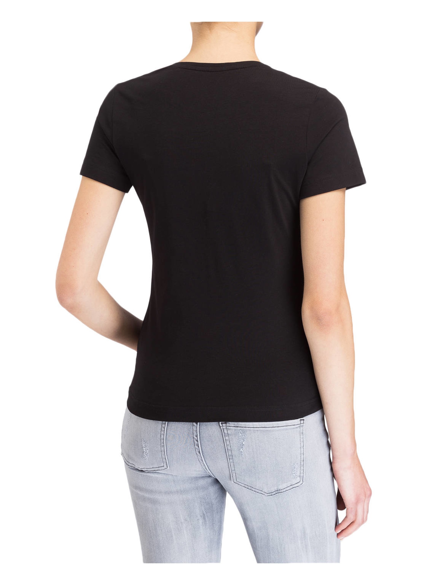 BOVIVA T-Shirt mit Schmucksteinen, Farbe: SCHWARZ (Bild 3)