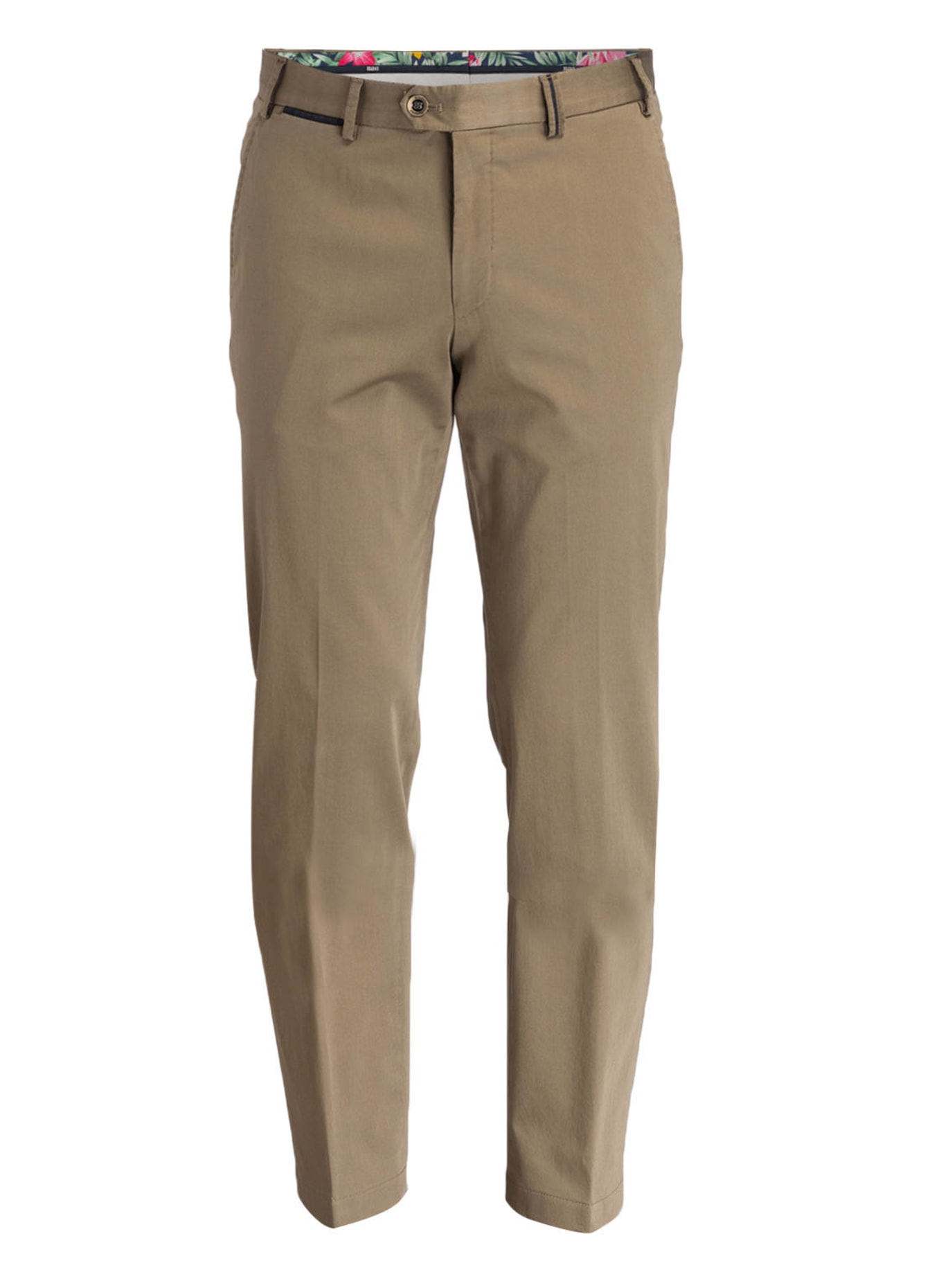 HILTL Chino kalhoty PEAKER S Contemporary Fit, Barva: HNĚDÁ (Obrázek 1)