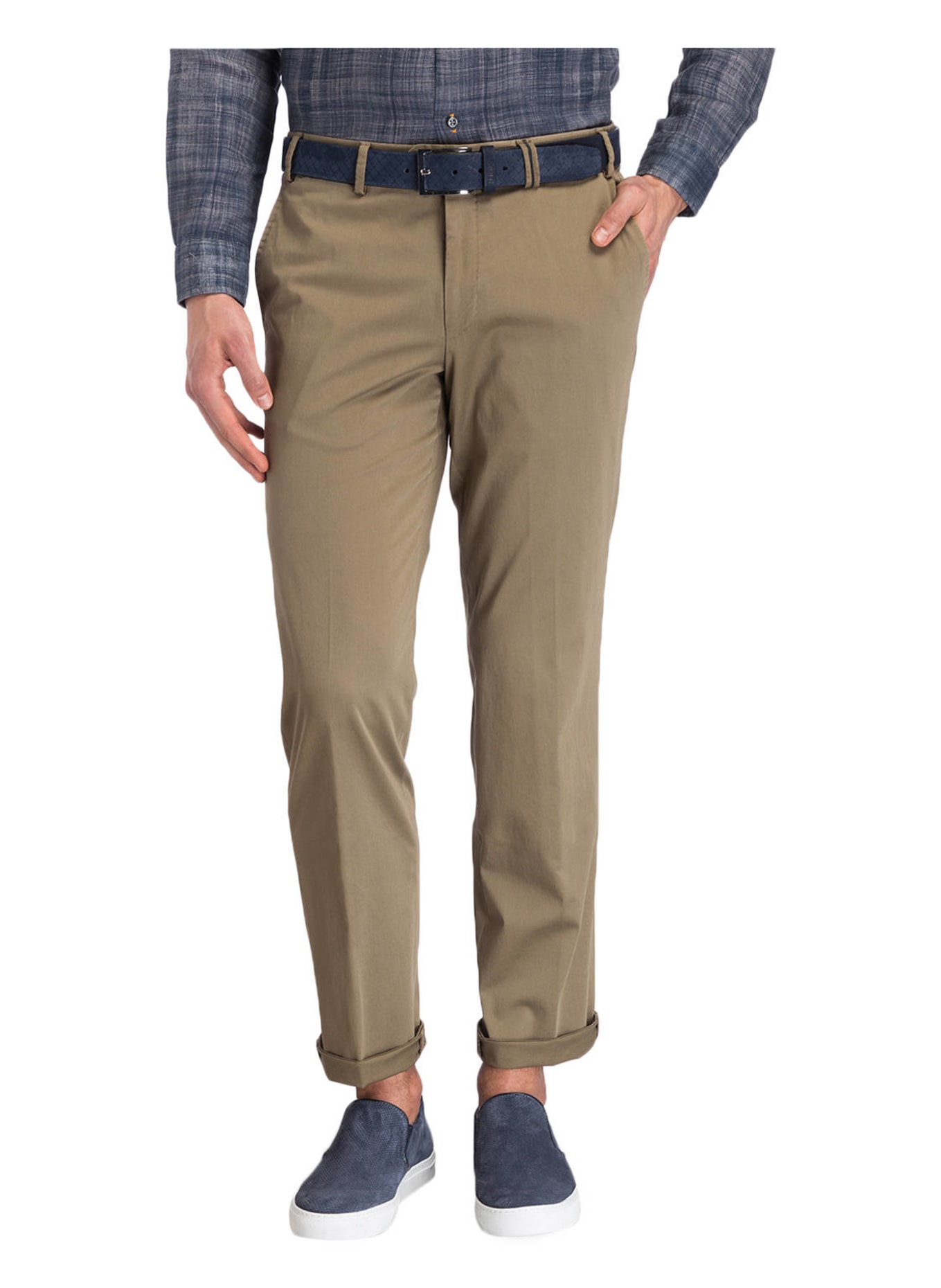 HILTL Chino kalhoty PEAKER S Contemporary Fit, Barva: HNĚDÁ (Obrázek 2)