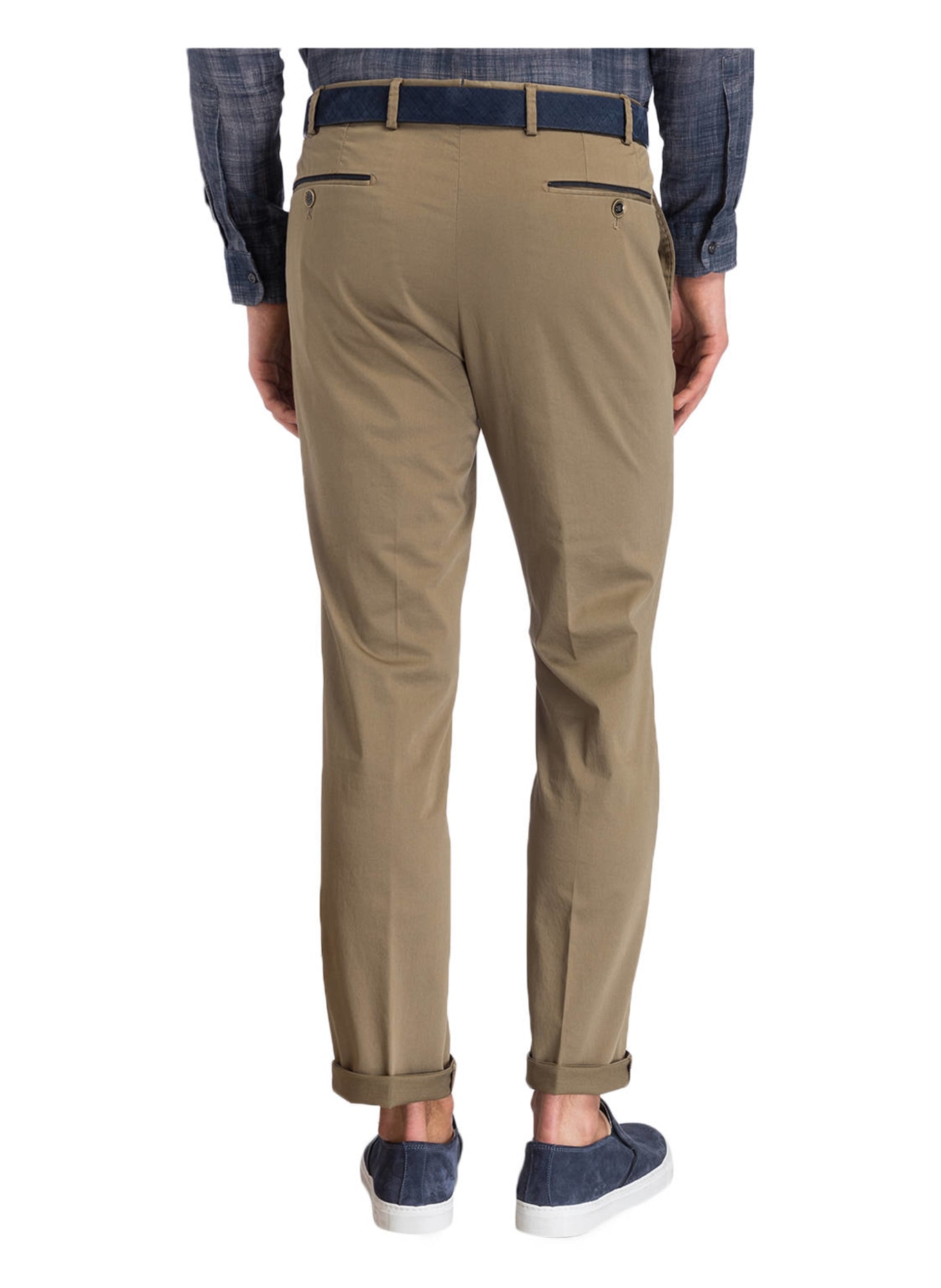 HILTL Chino kalhoty PEAKER S Contemporary Fit, Barva: HNĚDÁ (Obrázek 3)