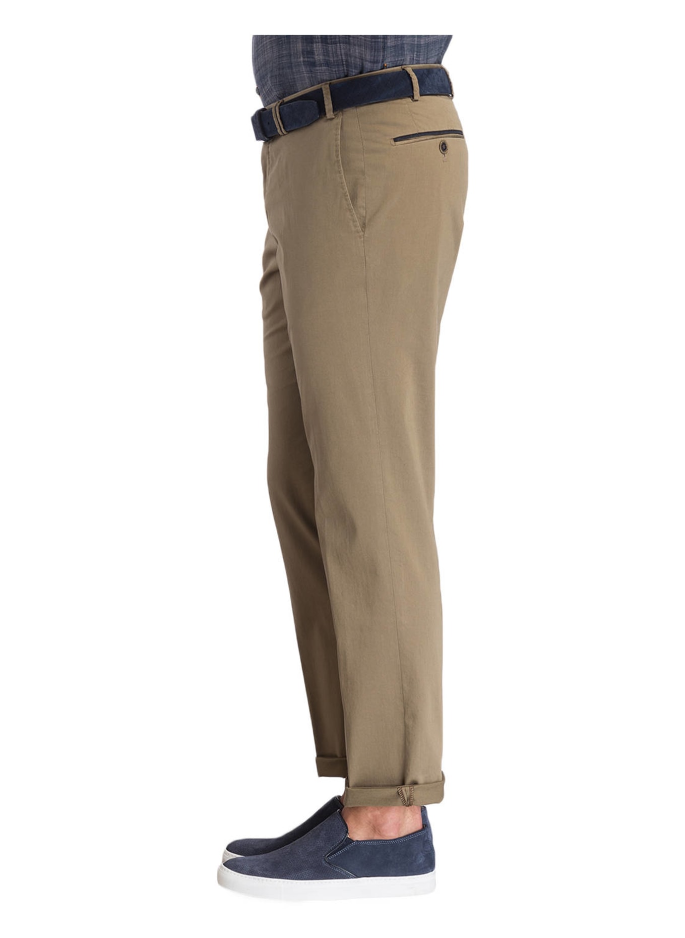 HILTL Chino kalhoty PEAKER S Contemporary Fit, Barva: HNĚDÁ (Obrázek 4)