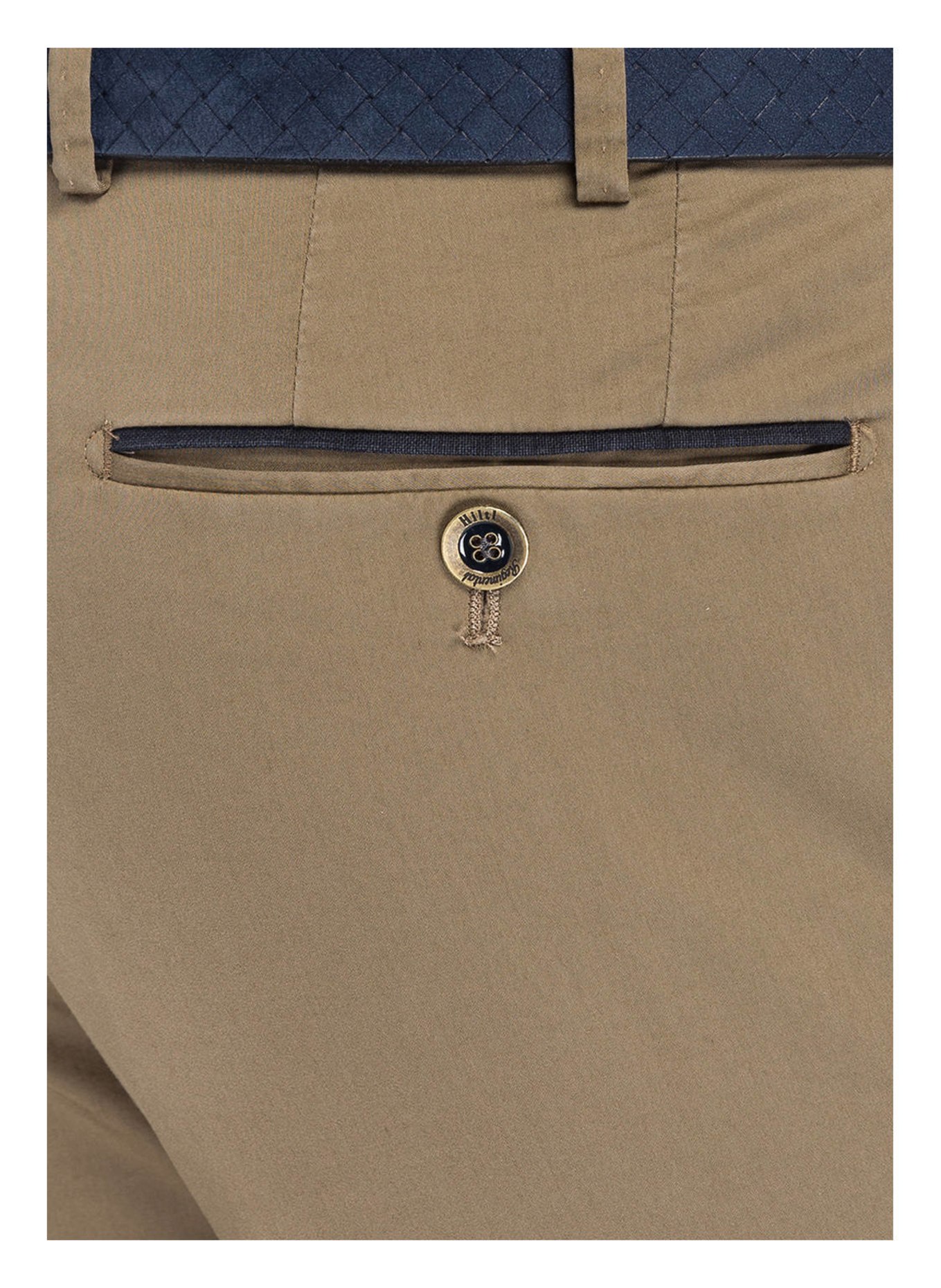 HILTL Chino kalhoty PEAKER S Contemporary Fit, Barva: HNĚDÁ (Obrázek 5)