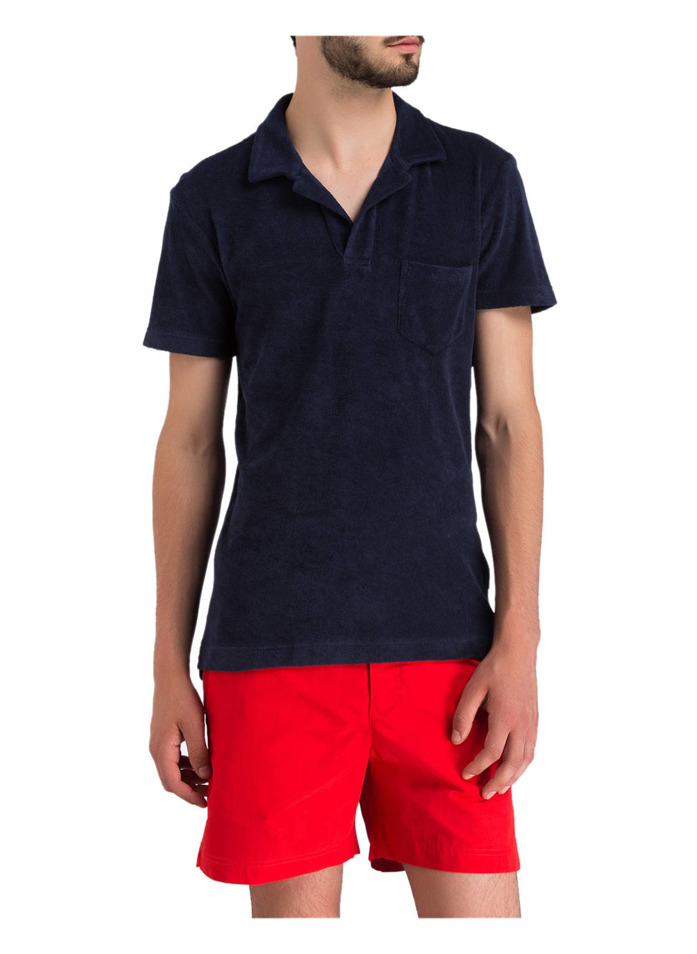 ORLEBAR BROWN Koszulka polo z frotte TERRY: NAVY