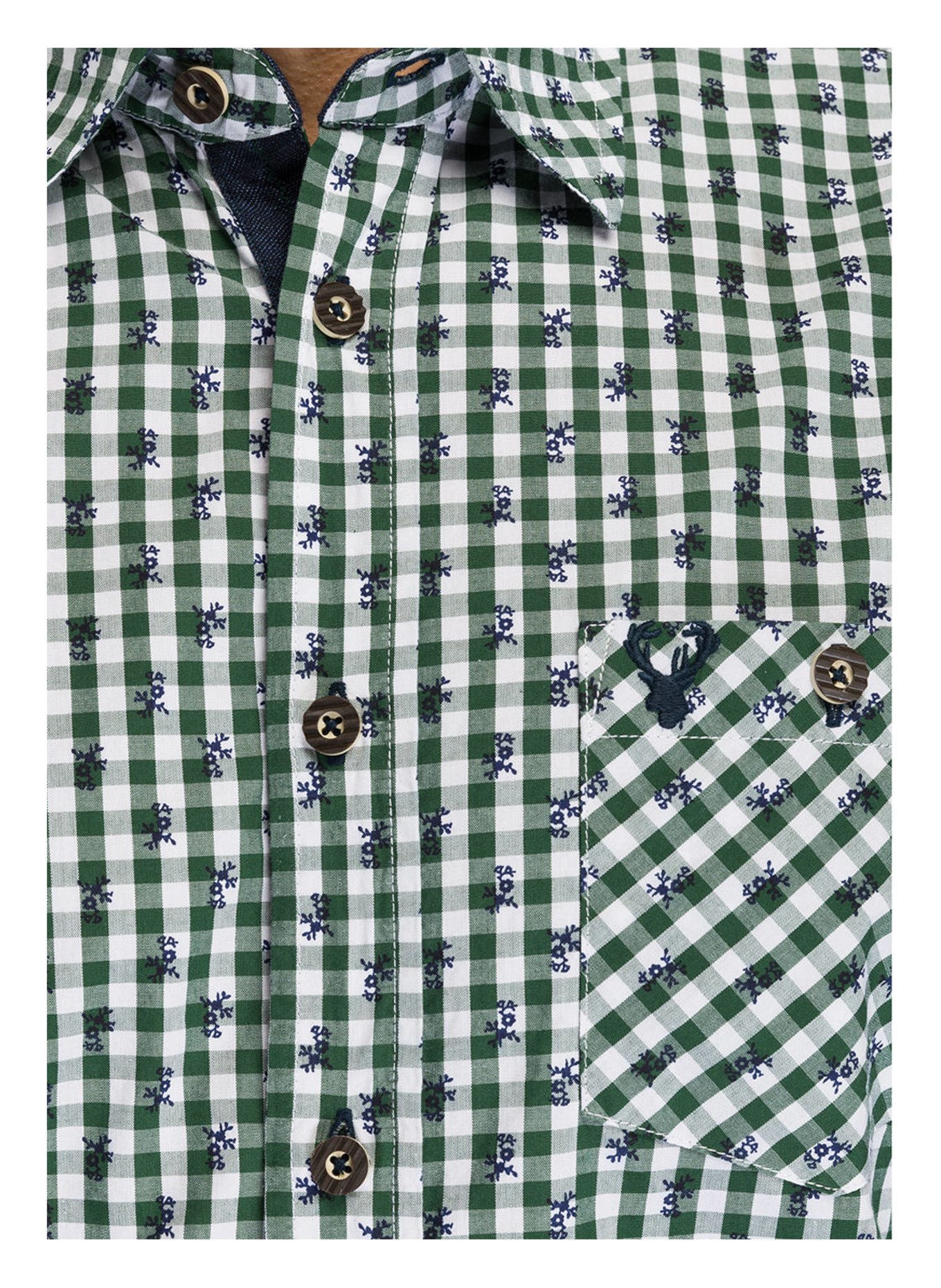 KRÜGER Trachtenhemd , Farbe: 105 weiß-grün (Bild 5)