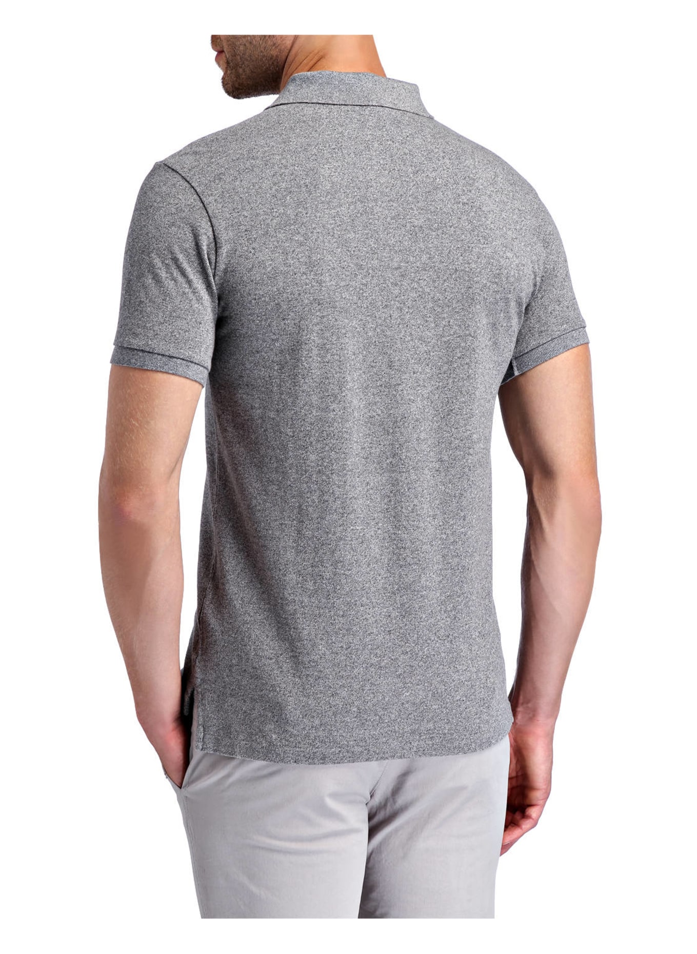 POLO RALPH LAUREN Piqué-Poloshirt Slim Fit, Farbe: GRAU MELIERT (Bild 3)