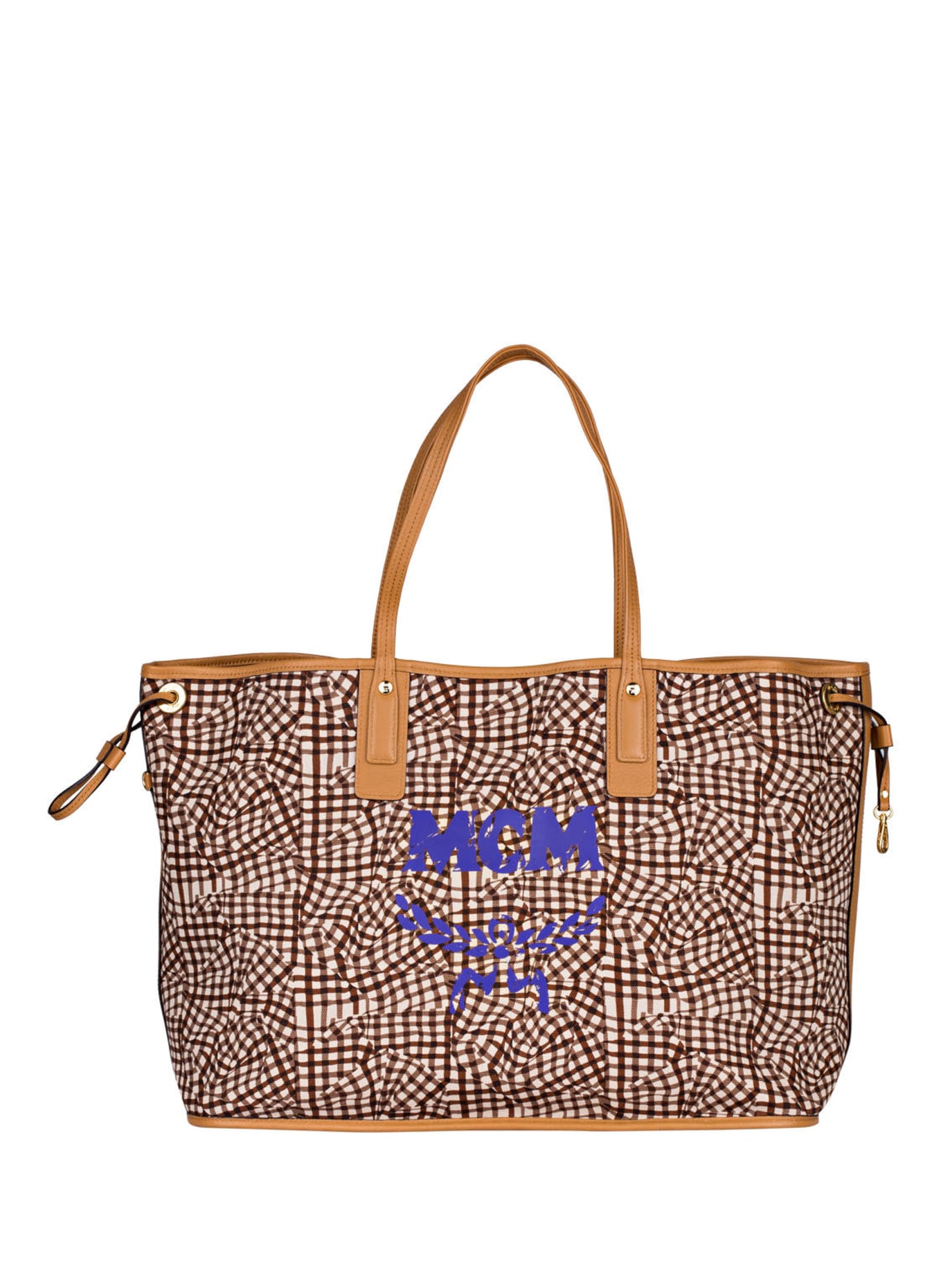 MCM Shopper PROJECT VISETOS LARGE reversible with pouch, Color: COGNAC (Image 2)