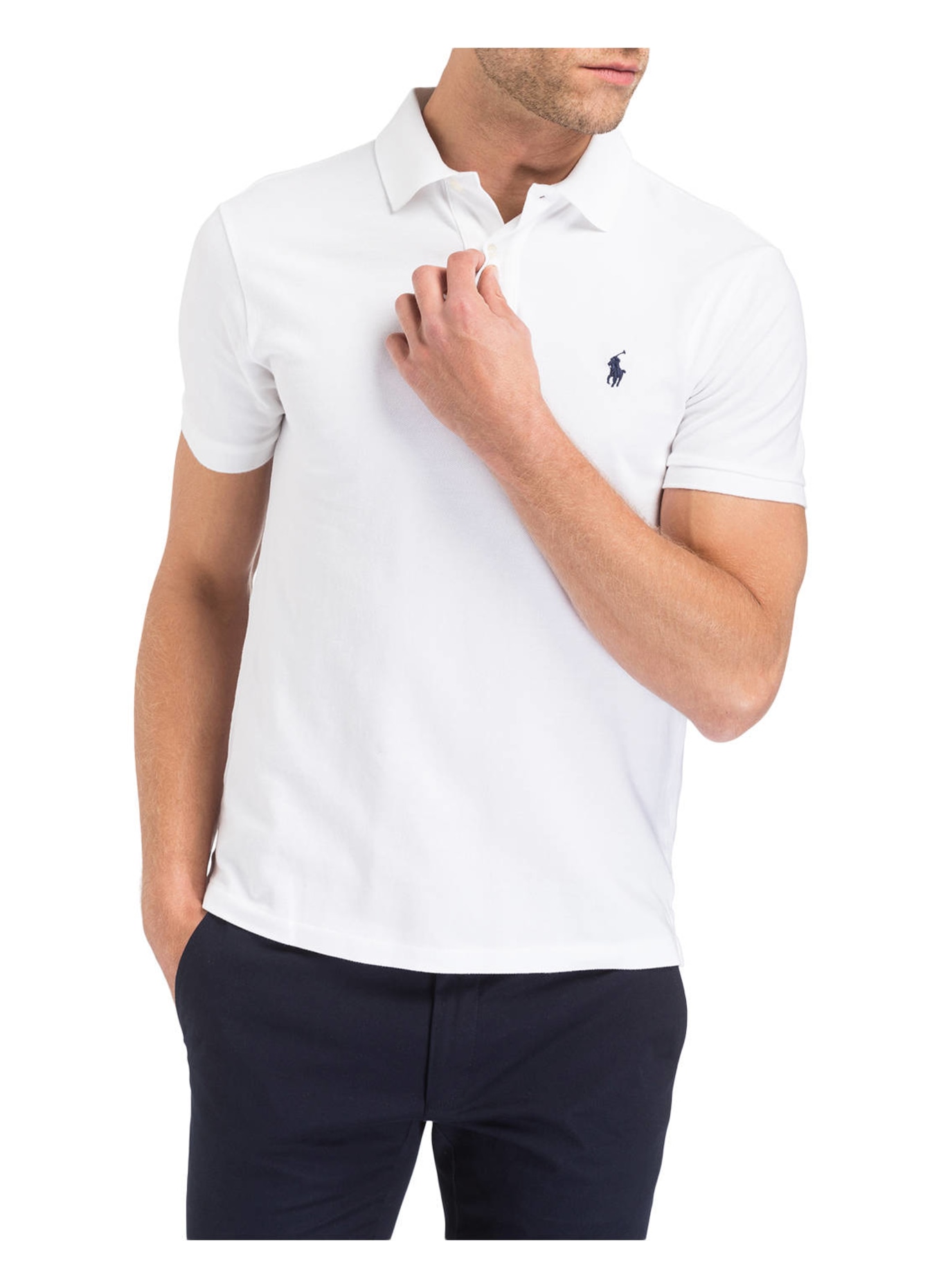 POLO RALPH LAUREN Piqué polo shirt slim fit, Color: WHITE (Image 2)