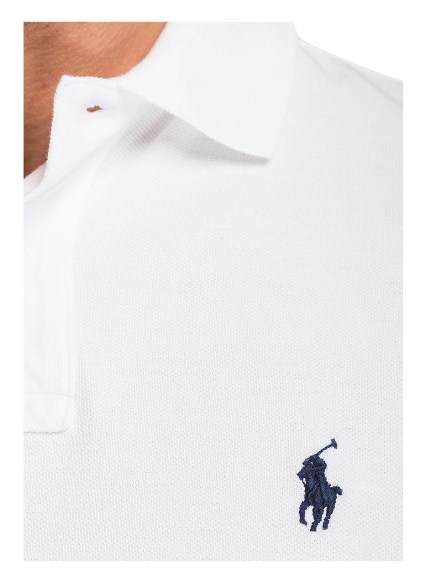 POLO RALPH LAUREN Piqué-Poloshirt Slim Fit, Farbe: WEISS (Bild 4)