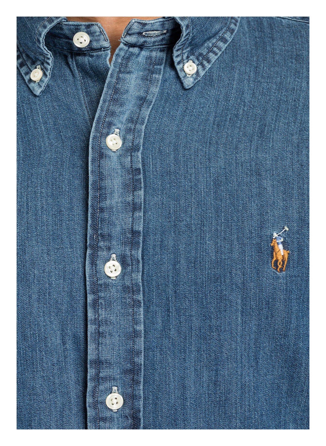 POLO RALPH LAUREN Denim shirt slim fit, Color: BLUE (Image 4)
