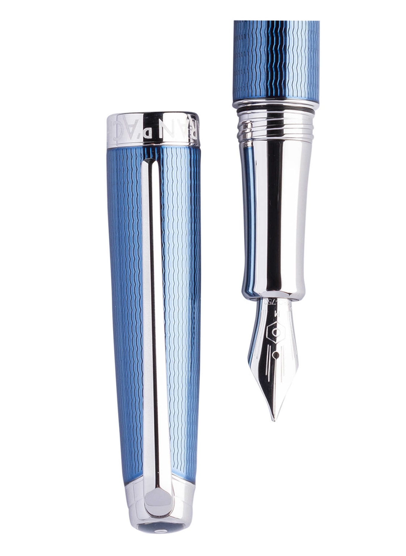 Gullor 601 Füllfederhalter – Blau Mit Silbernem Clip, Klassische Schreibfeder Für Smooths Schreiben