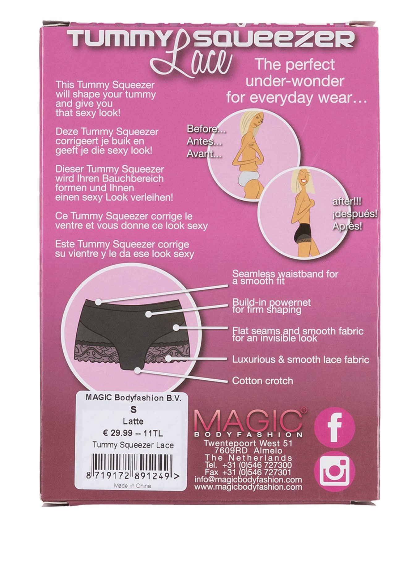 MAGIC Bodyfashion Shape-Panty TUMMY SQUEEZER LACE, Farbe: NUDE (Bild 5)