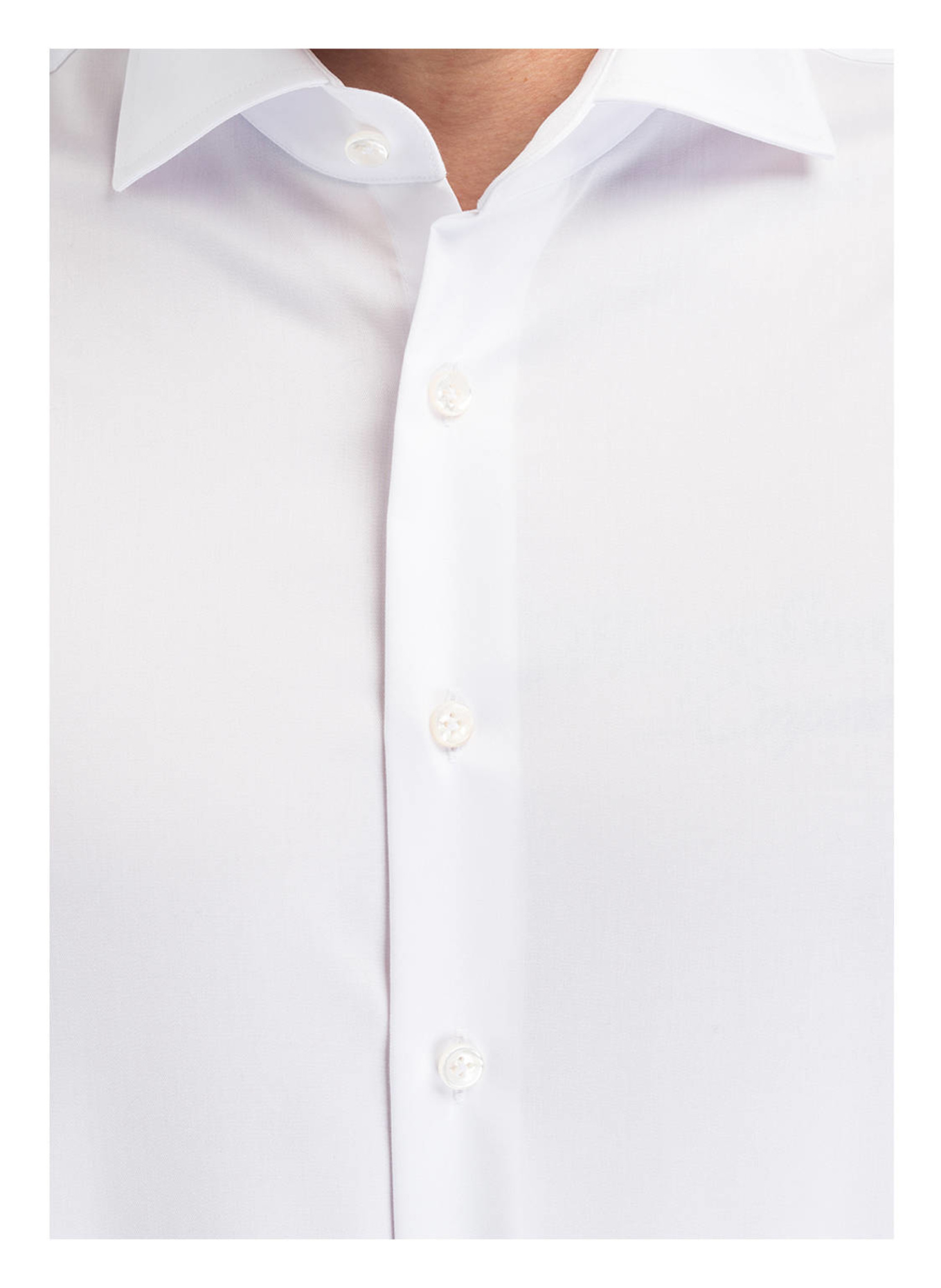 OLYMP SIGNATURE Hemd tailored fit mit Umschlagmanschette: WEISS