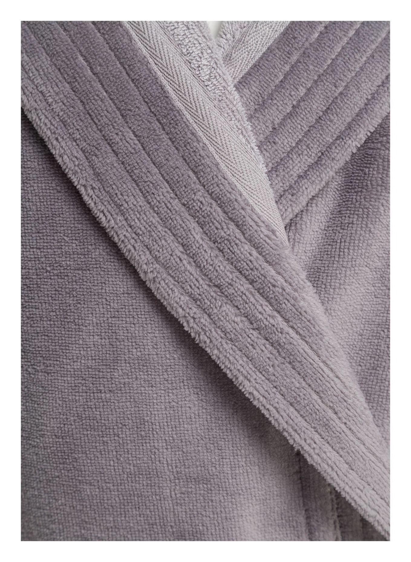 Cawö Men’s bathrobe with hood, Color: GRAY (Image 4)