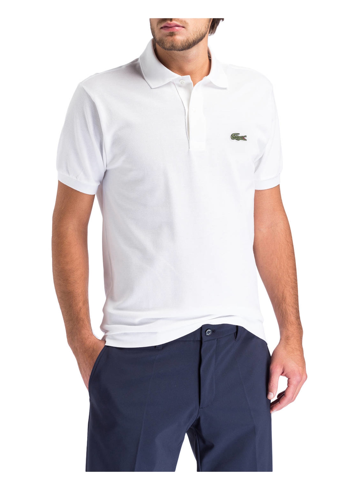 LACOSTE Piqué-Poloshirt Classic Fit, Farbe: WEISS (Bild 2)