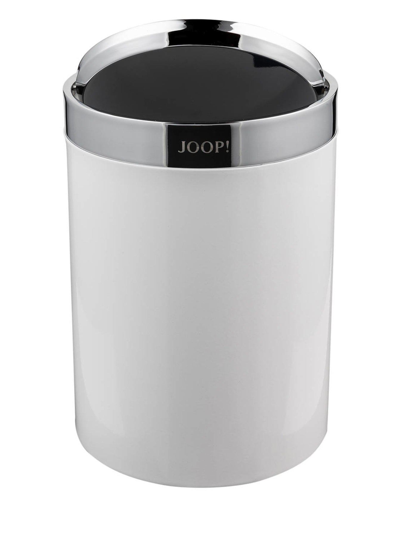 JOOP! Bathroom bin CHROMELINE with swing lid , Color: WHITE/ SILVER (Image 2)