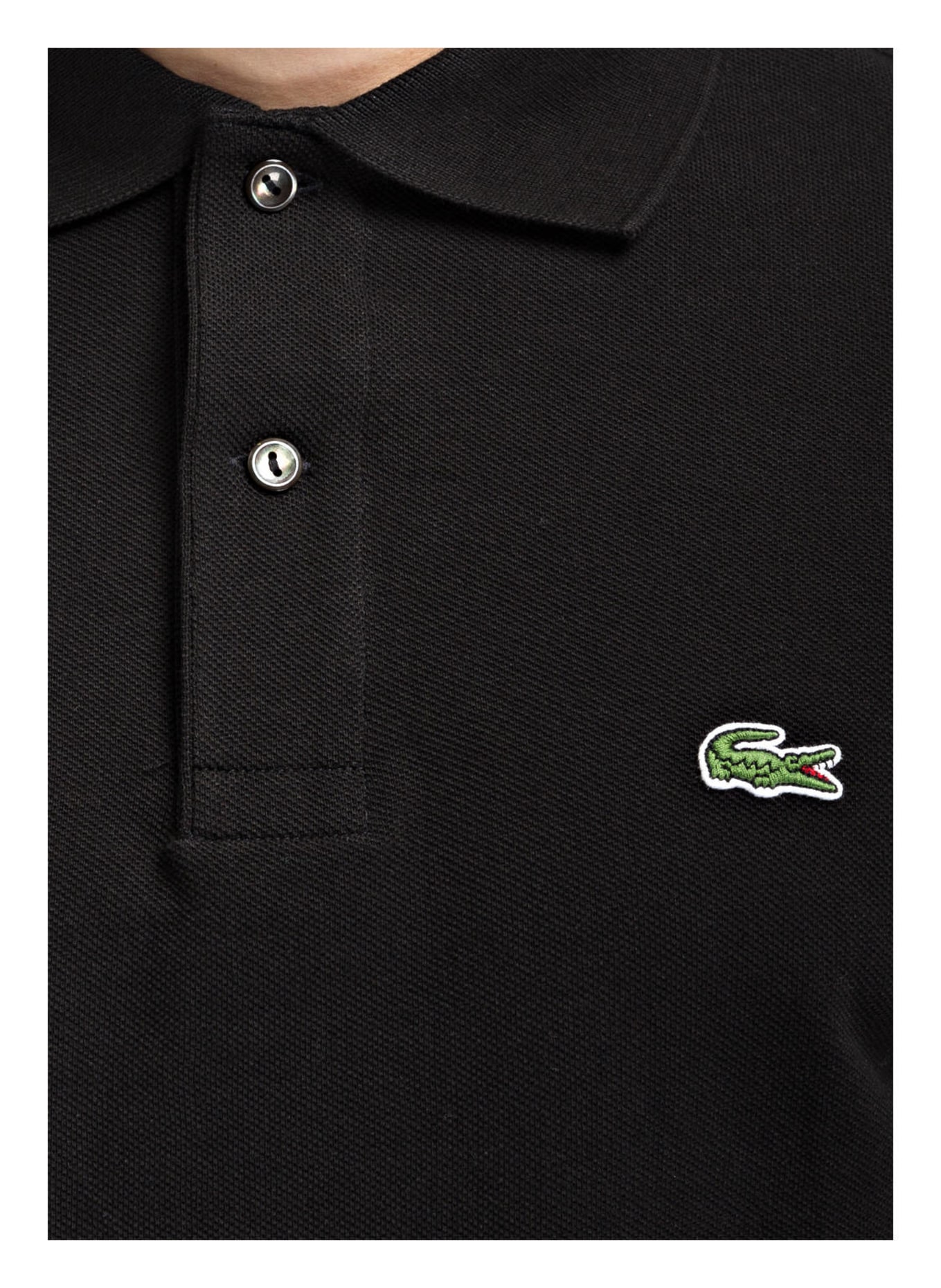 LACOSTE Piqué-Poloshirt Classic Fit, Farbe: SCHWARZ (Bild 4)