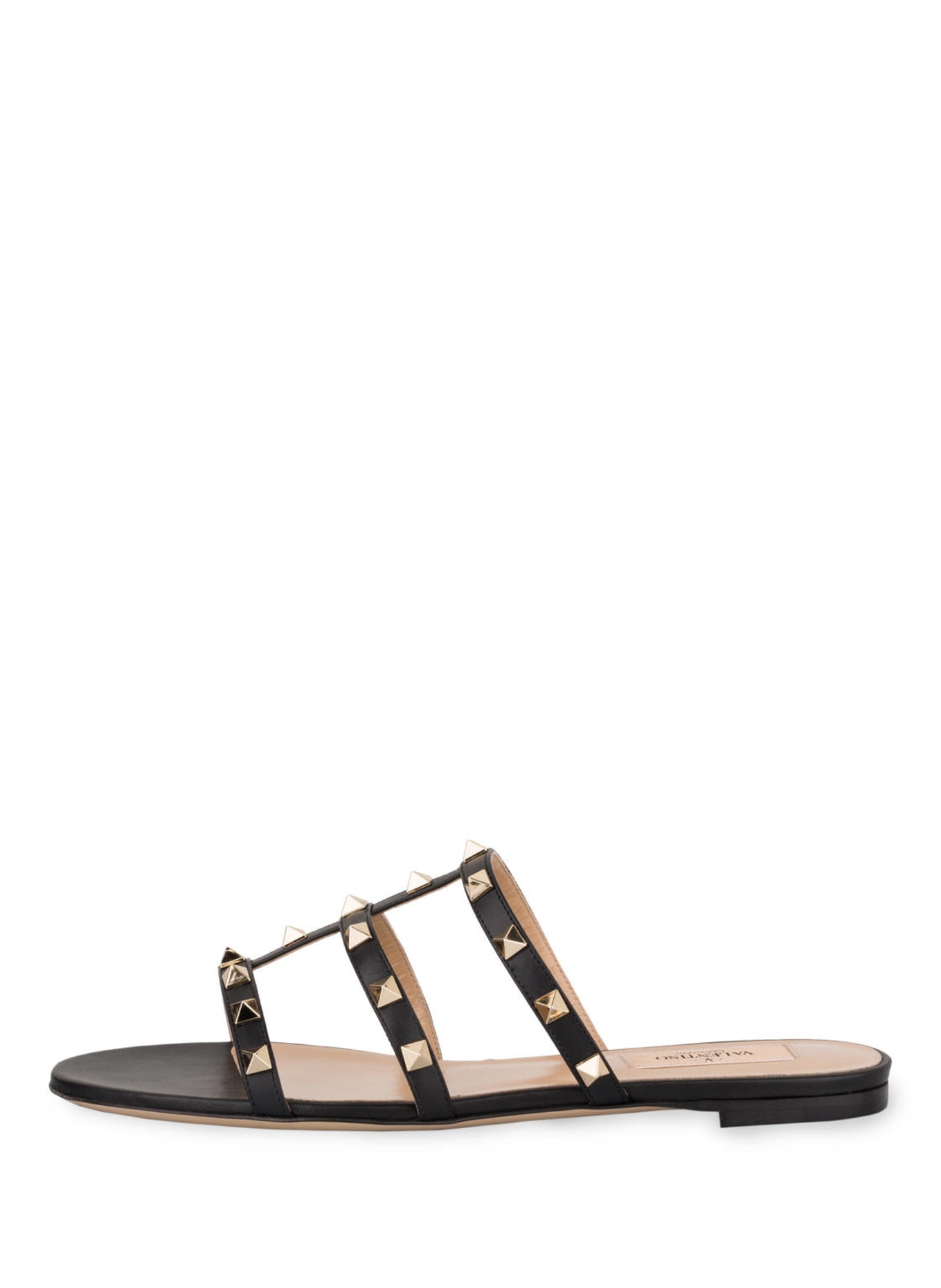 VALENTINO GARAVANI Slides ROCKSTUD with rivets, Color: 0NO NERO (Image 4)