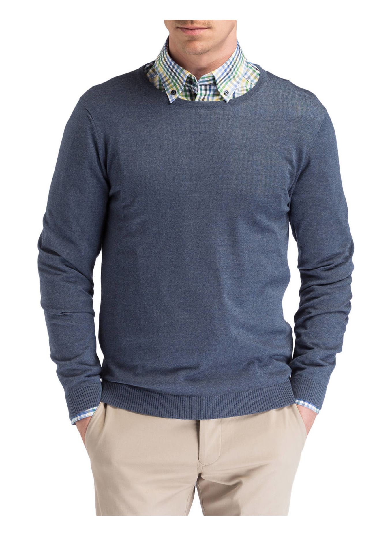 MAERZ MUENCHEN Pullover aus Merinowolle: BLAUGRAU