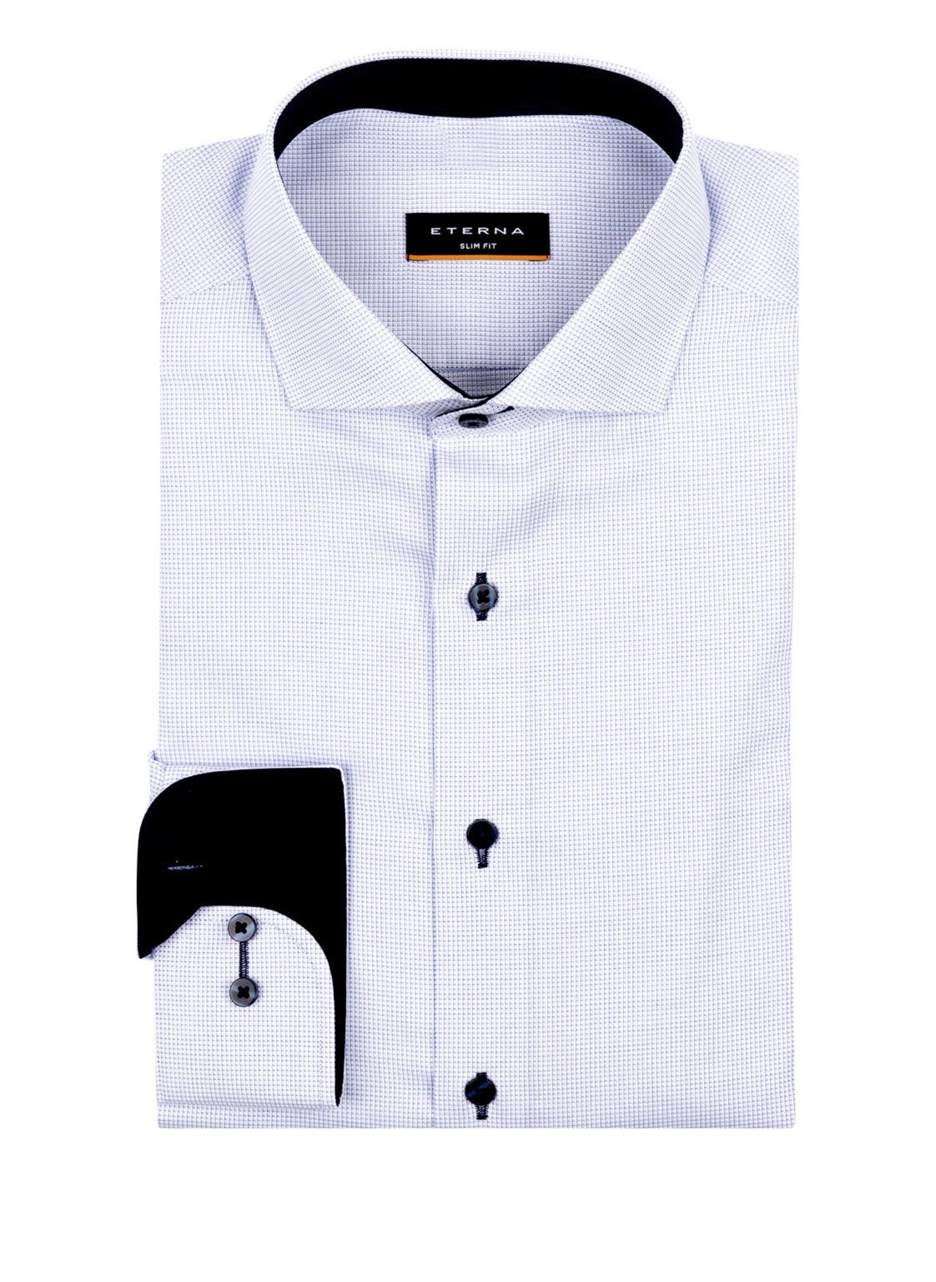 ETERNA Hemd Slim Fit: WEISS / LILA