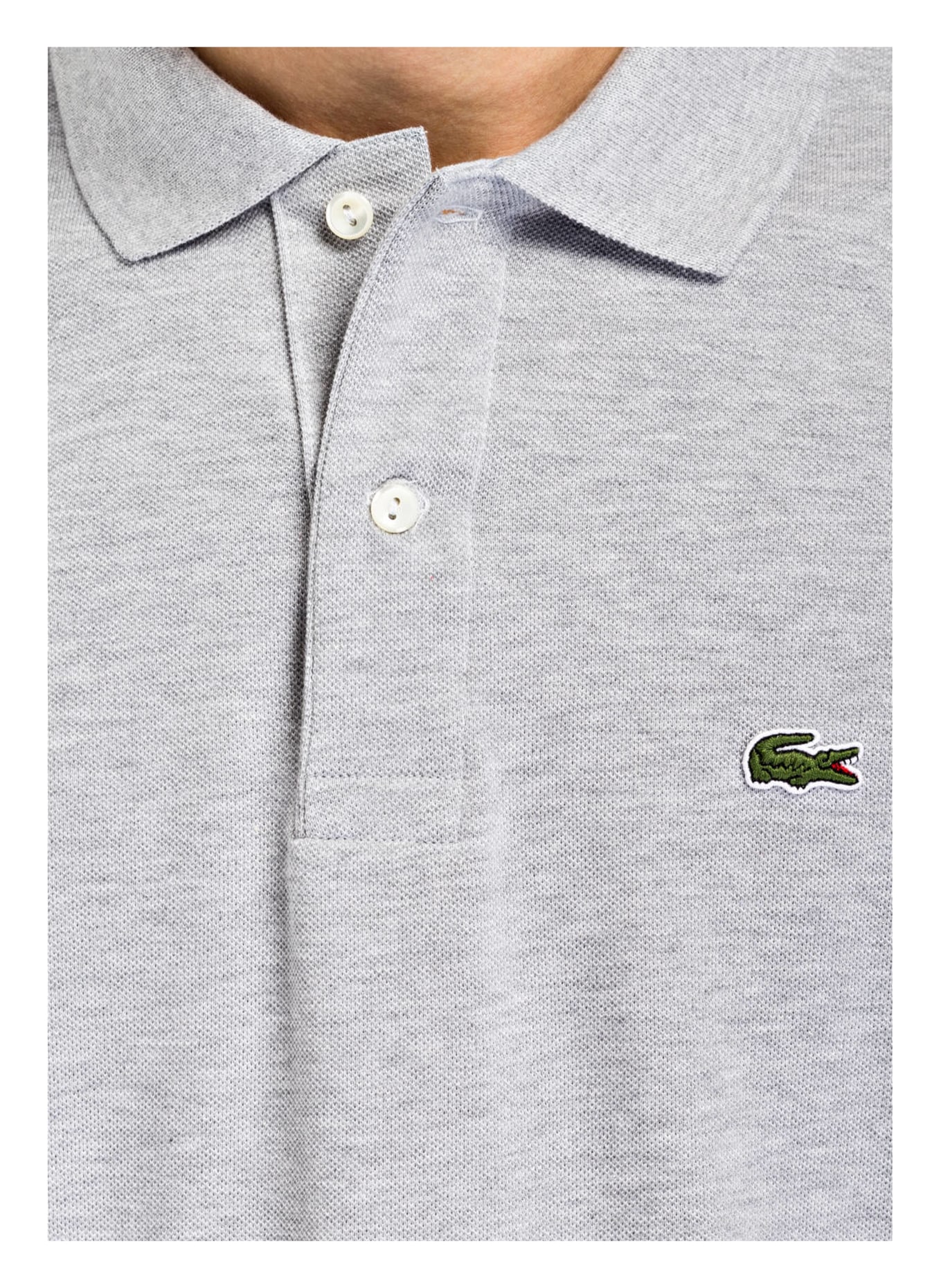 LACOSTE Piqué-Poloshirt Classic Fit, Farbe: GRAU MELIERT (Bild 4)