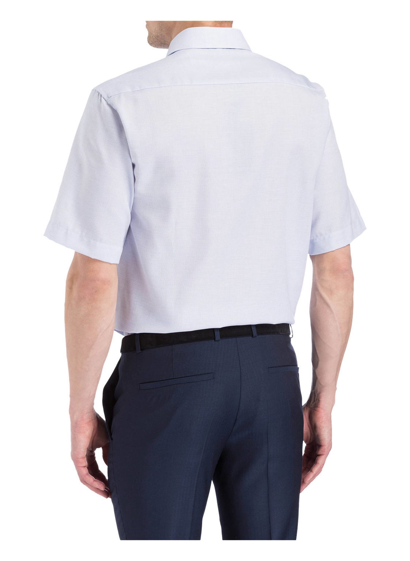 ETERNA Halbarm-Hemd Comfort Fit: HELLBLAU / WEISS