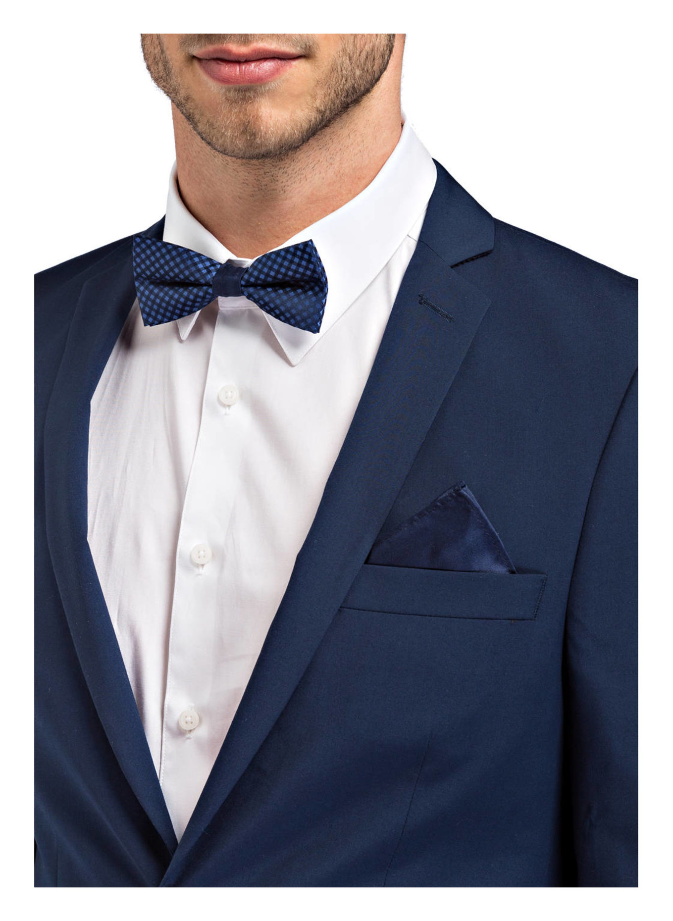 PAUL Set: Fliege und Einstecktuch: NAVY/ BLAU