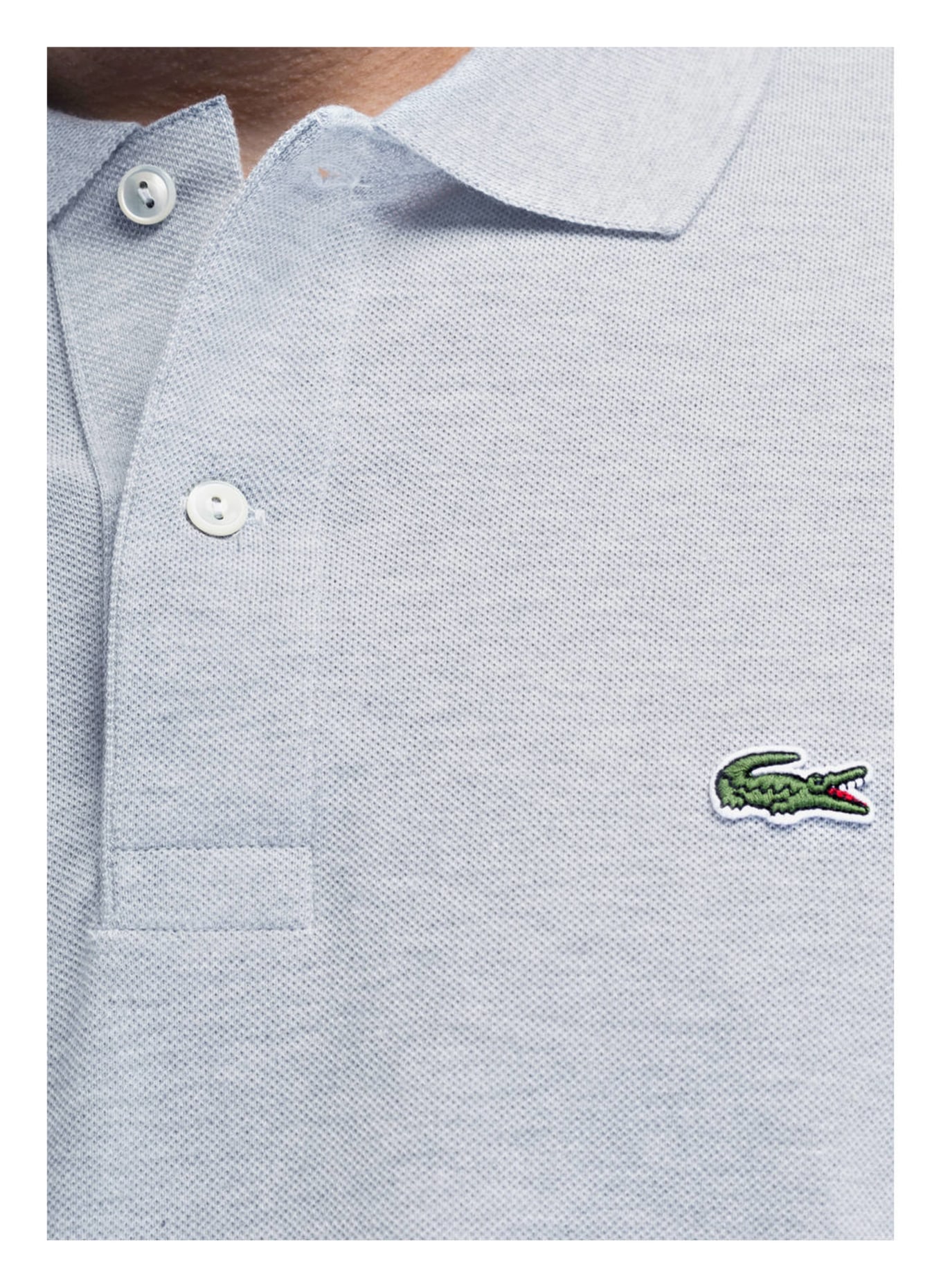 LACOSTE Piqué-Poloshirt Classic Fit, Farbe: HELLGRAU MELIERT (Bild 4)