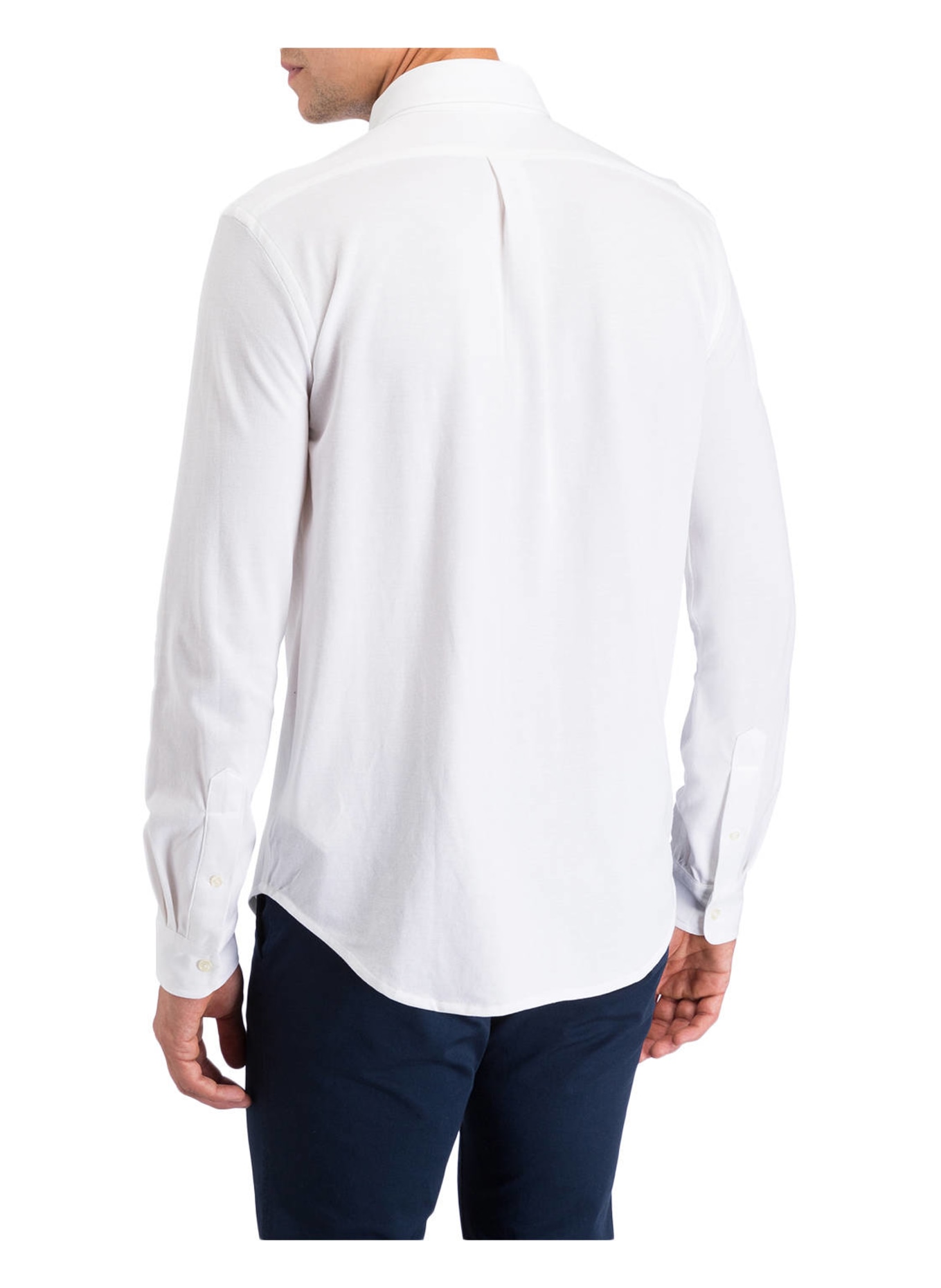 POLO RALPH LAUREN Piqué-Hemd Custom Slim Fit, Farbe: WEISS (Bild 3)