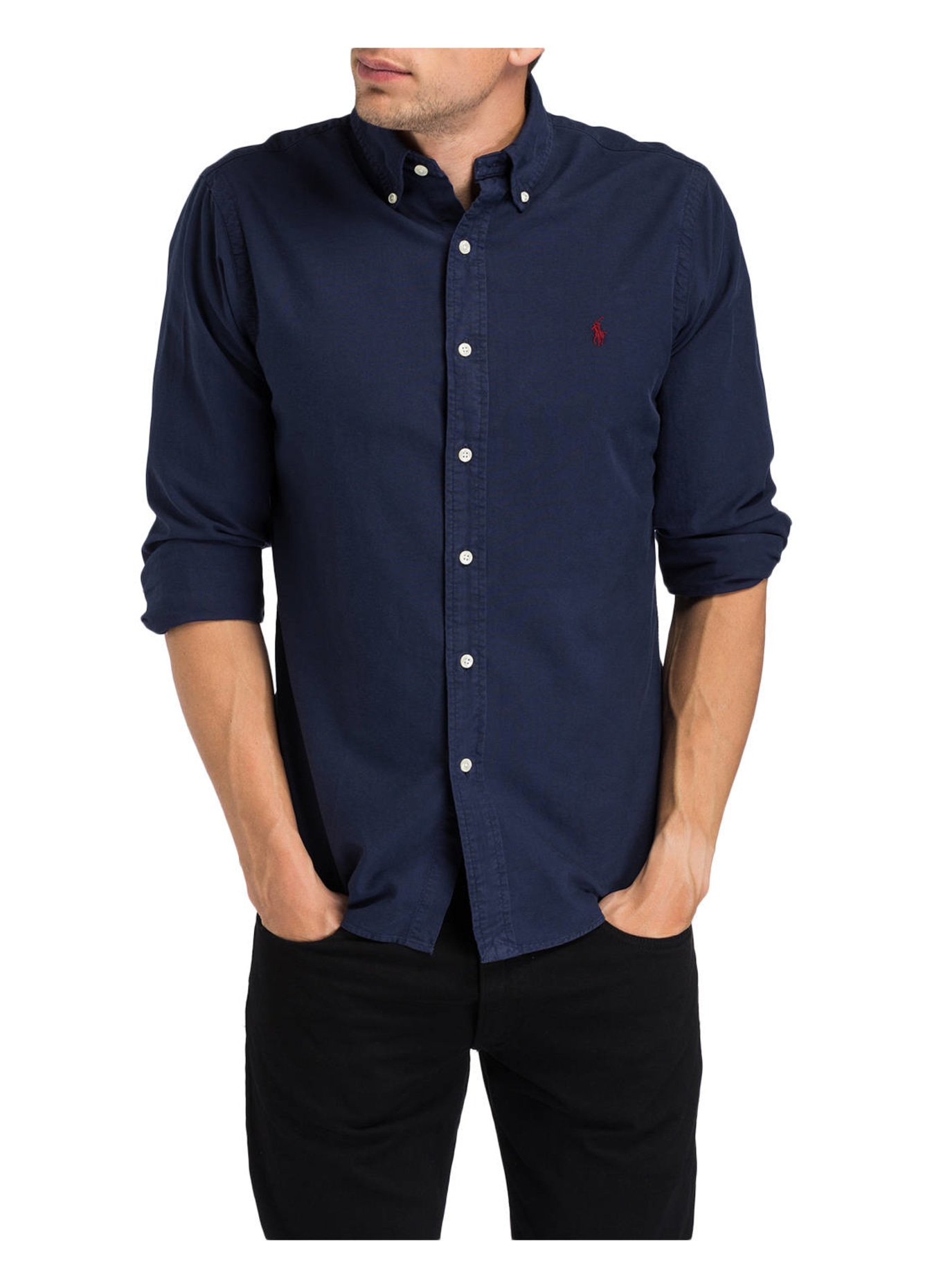 POLO RALPH LAUREN Shirt slim fit , Color: DARK BLUE (Image 2)