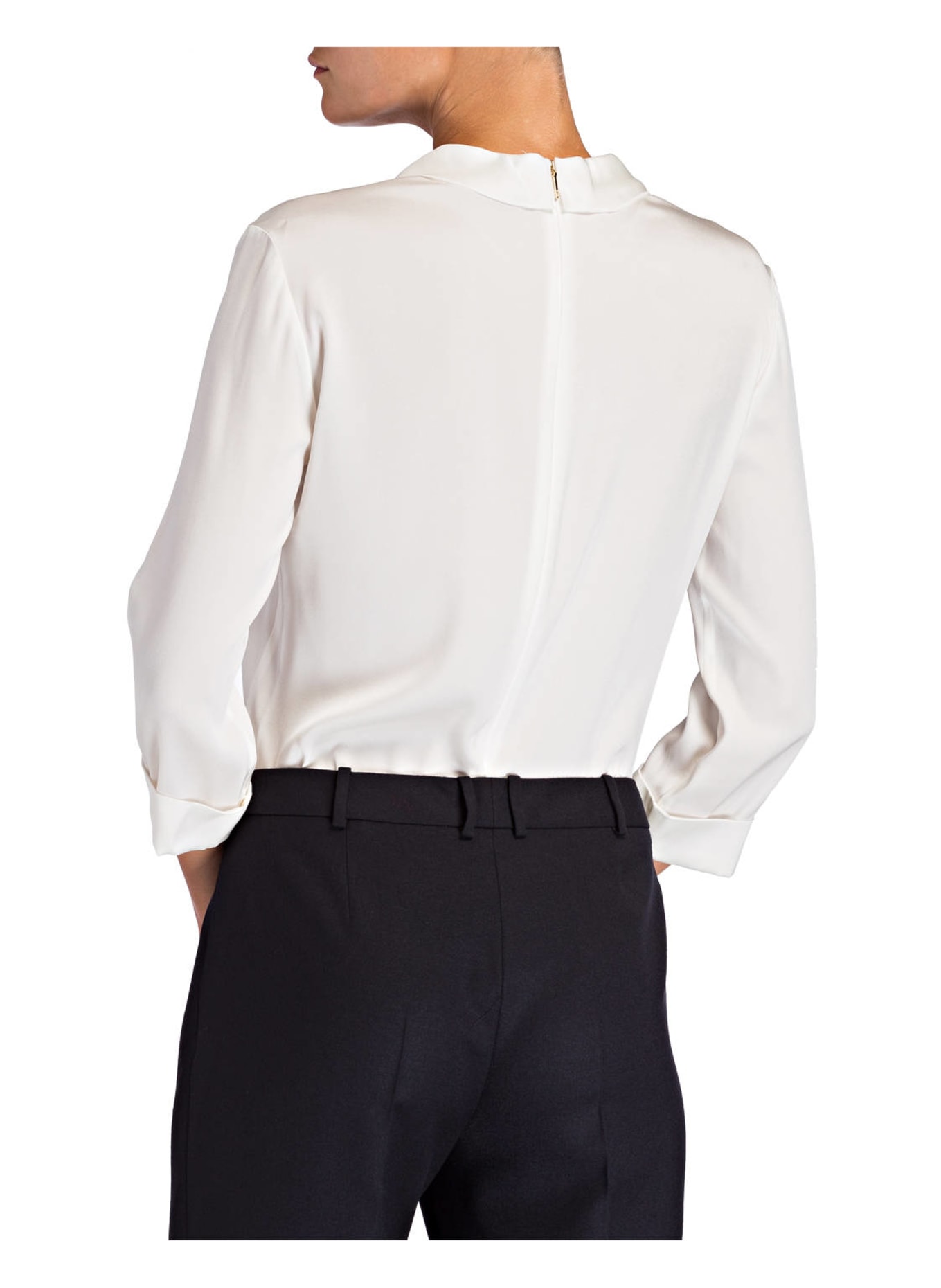 BOSS Silk blouse INSANI with 3/4 sleeves, Color: WHITE (Image 3)