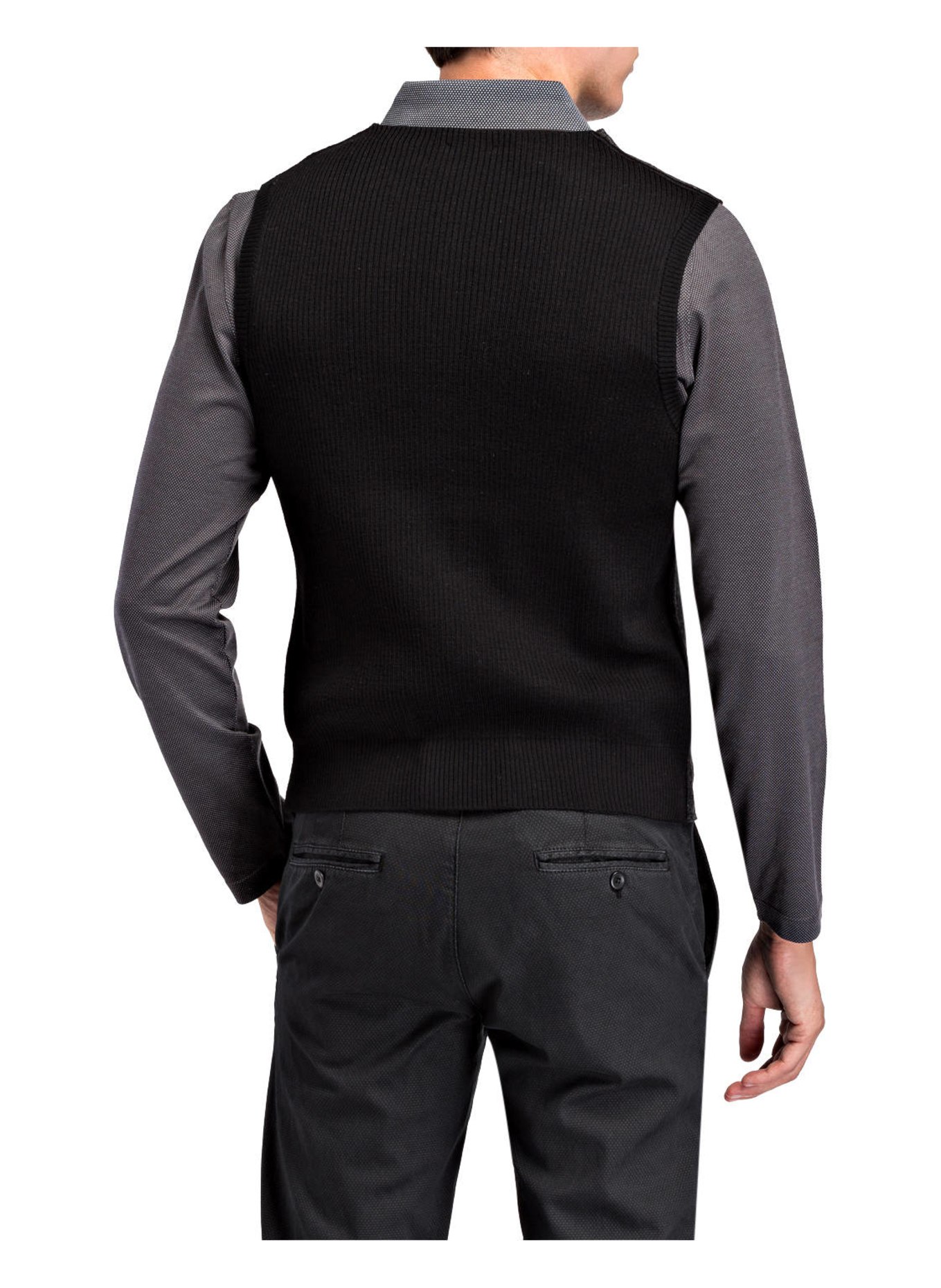 MAERZ MUENCHEN Suit vest, Color: DARK GRAY/ BLACK (Image 3)