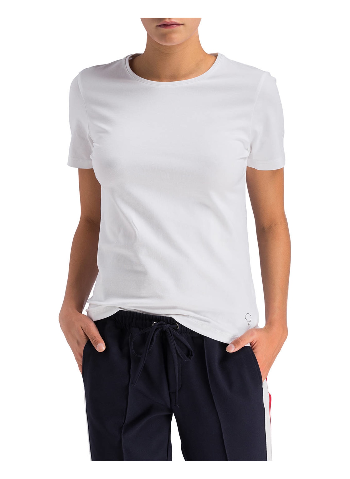 BOVIVA T-Shirt mit Schmucksteinen, Farbe: WEISS (Bild 2)