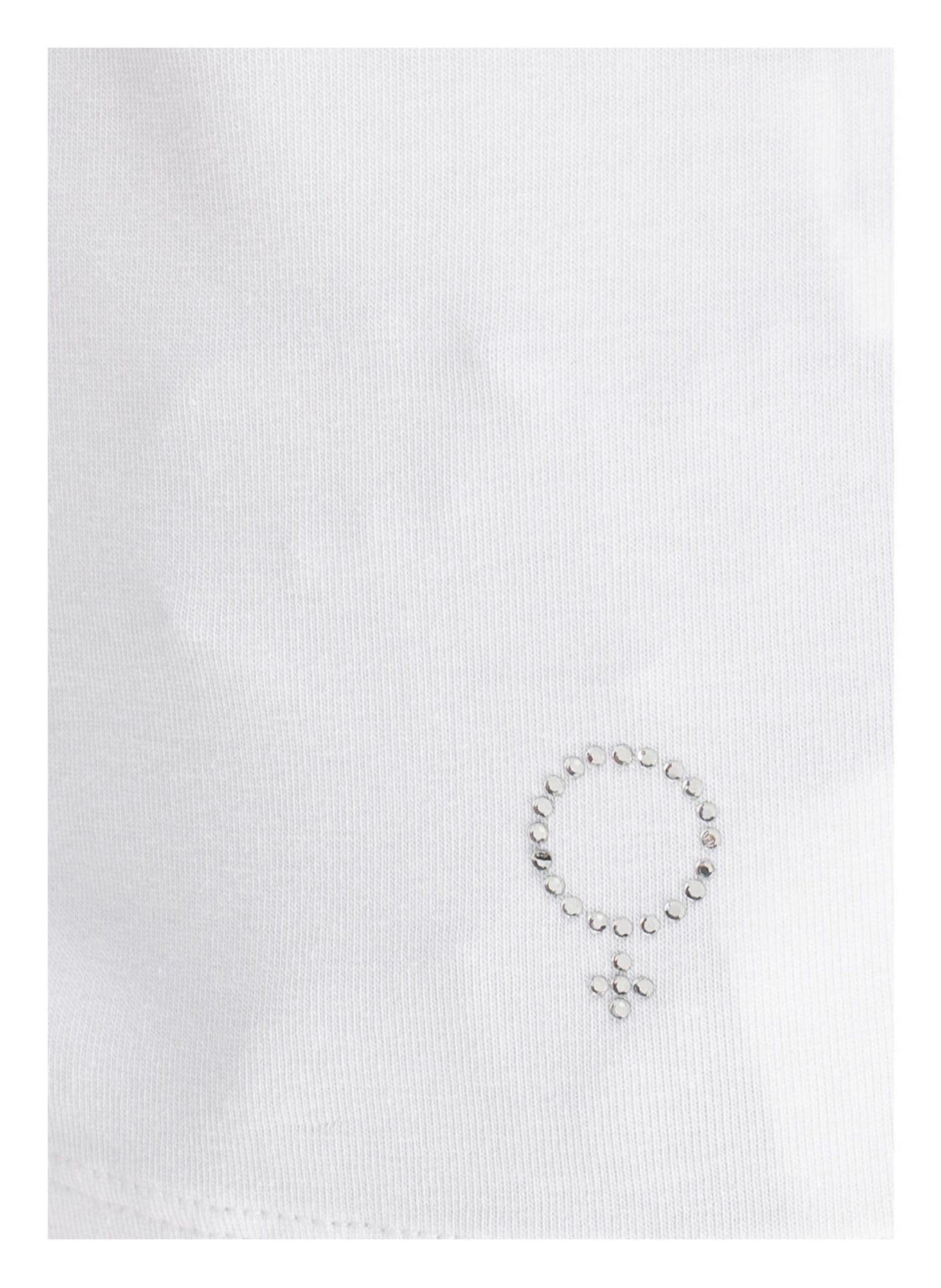 BOVIVA T-shirt with decorative gems, Color: WHITE (Image 4)