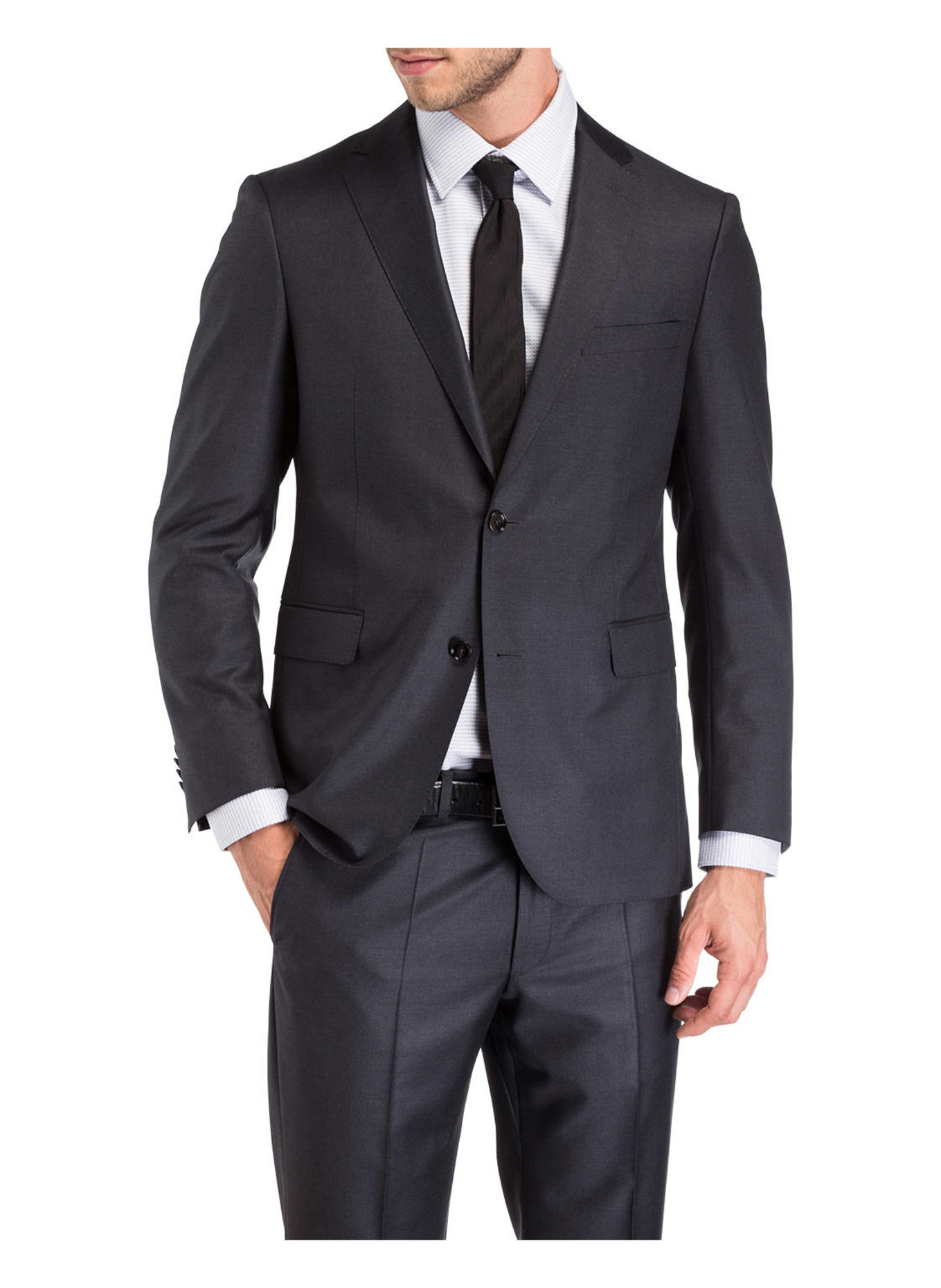 DRESSLER Kombi-Sakko Shaped Fit: 028 DUNKELGRAU