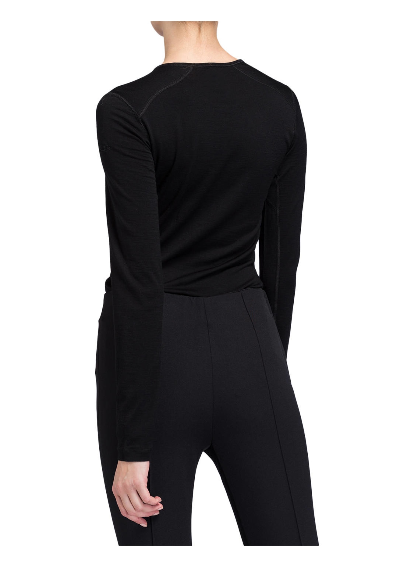 icebreaker Functional shirts 200 OASIS in merino wool, Color: BLACK (Image 3)