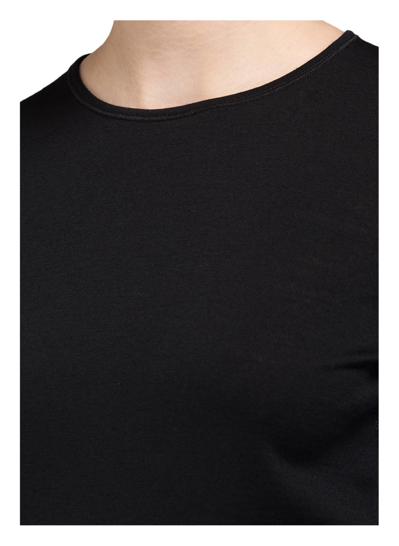 icebreaker Functional shirts 200 OASIS in merino wool, Color: BLACK (Image 4)