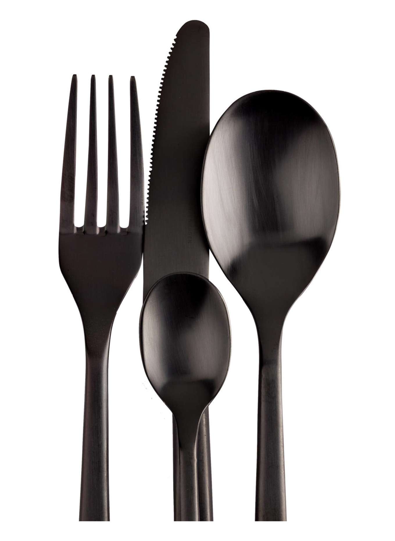 BROSTE COPENHAGEN 16-piece Cutlery set HUNE, Color: BLACK (Image 3)