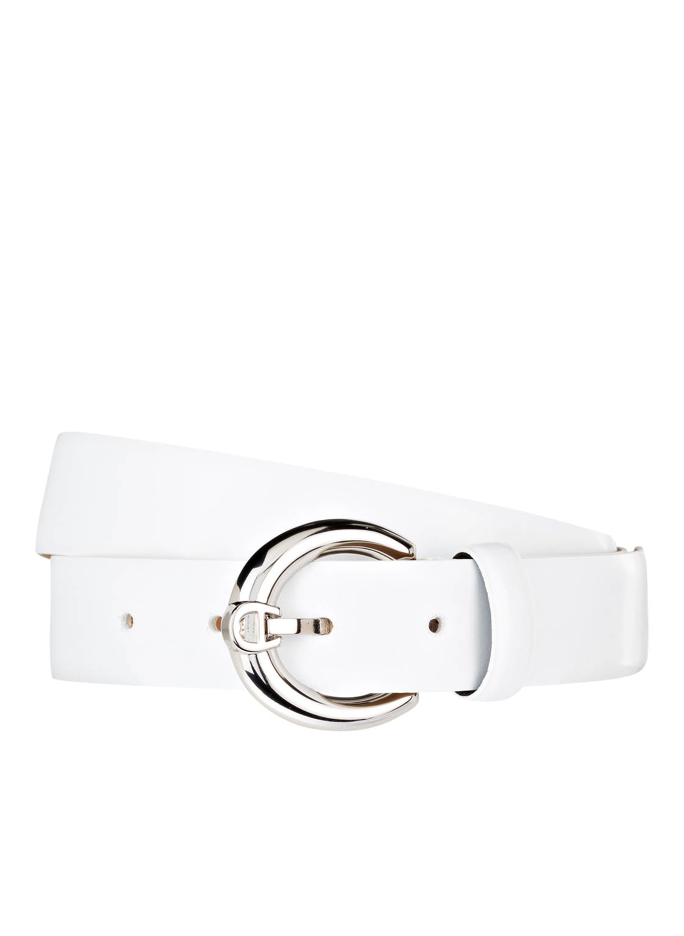 AIGNER Leather belt, Color: WHITE (Image 1)
