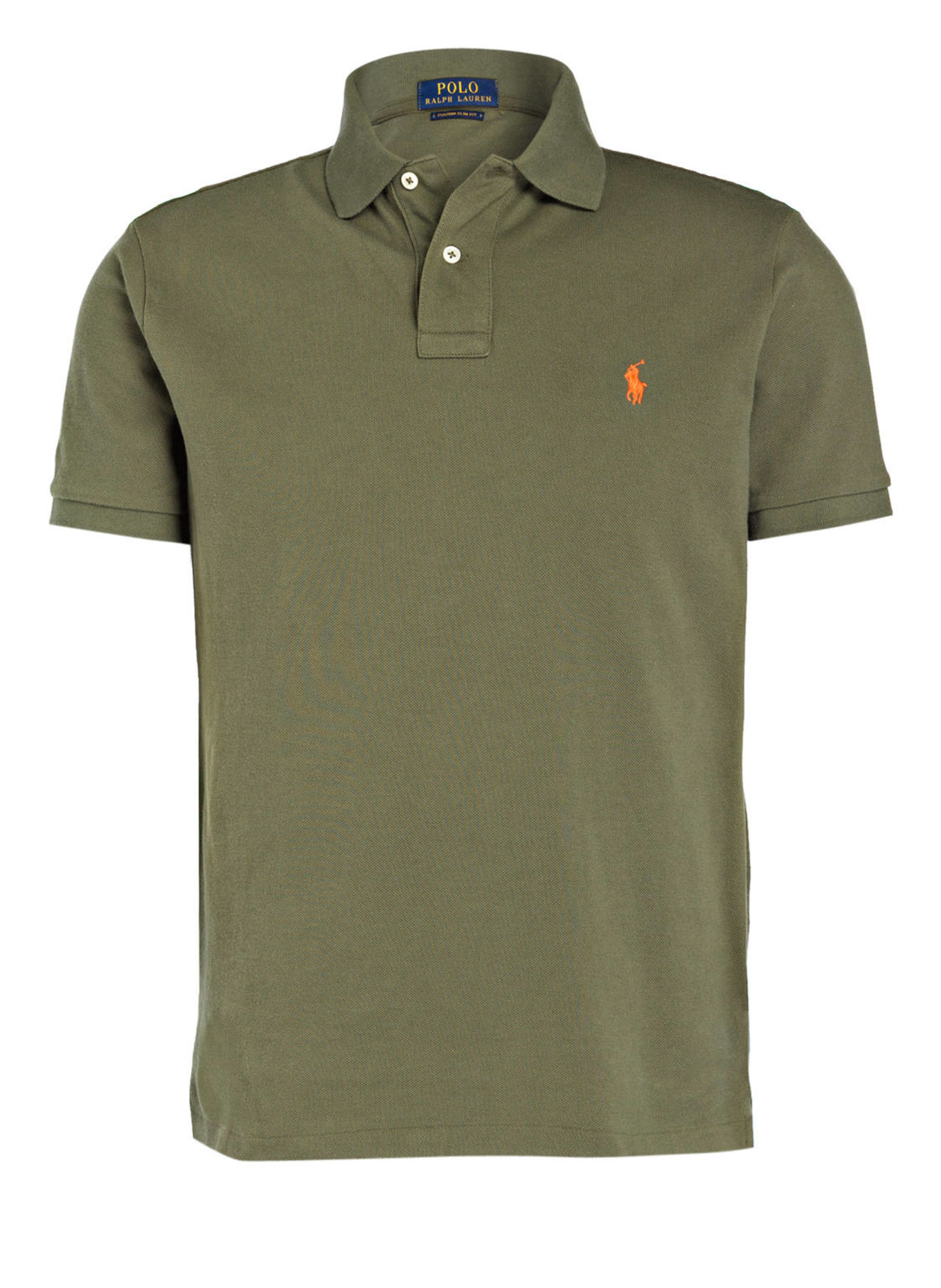 POLO RALPH LAUREN Koszulka polo z piki custom slim fit: OLIWKOWY