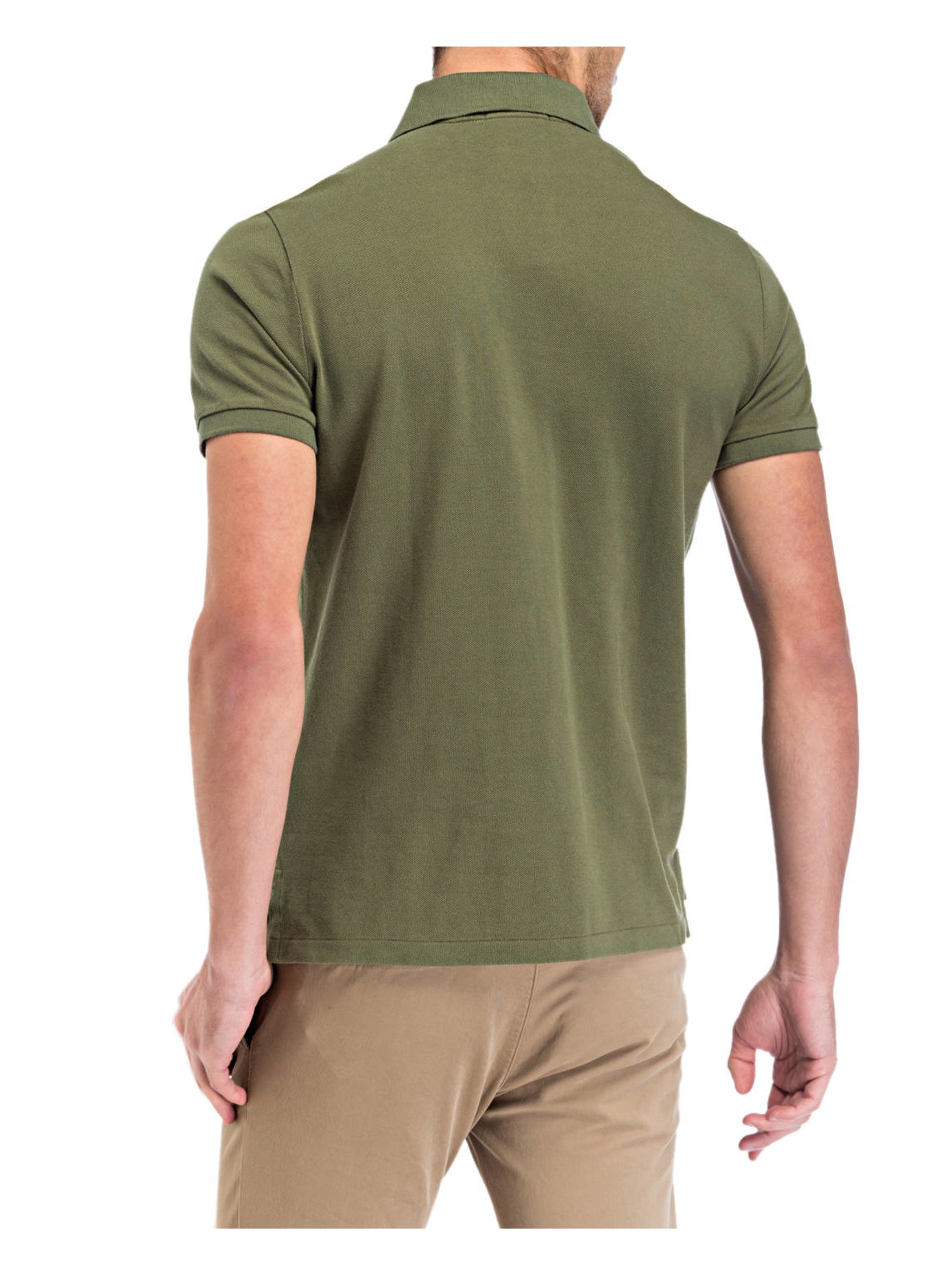 POLO RALPH LAUREN Koszulka polo z piki custom slim fit: OLIWKOWY