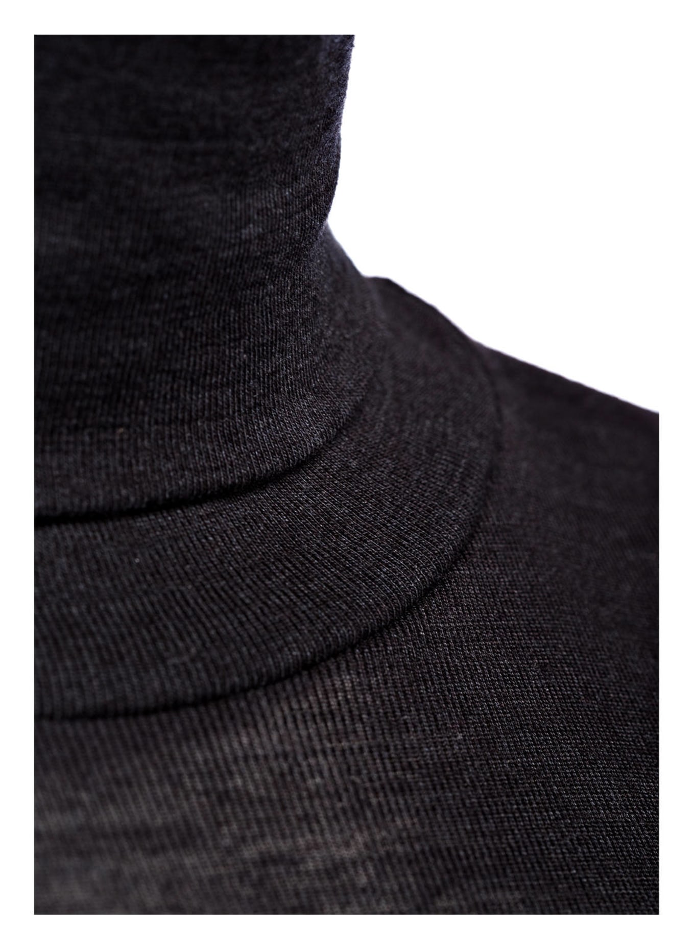 HANRO Turtleneck shirt WOOLEN SILK made of merino wool with silk, Color: BLACK (Image 3)