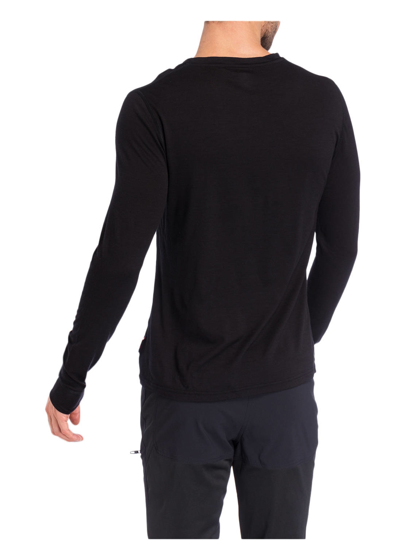 odlo Functional underwear shirt NATURAL WARM made of merino wool, Color: BLACK (Image 3)