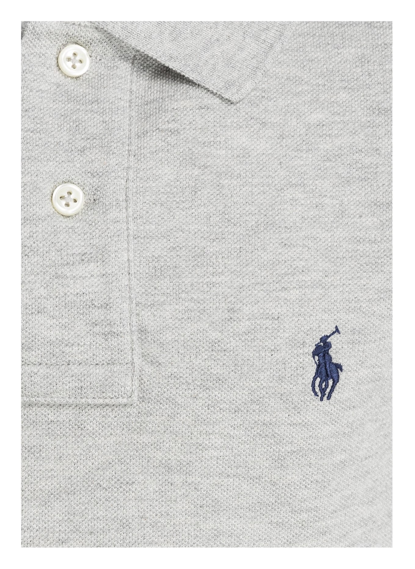 POLO RALPH LAUREN Pique-Poloshirt Slim Fit , Farbe: GRAU MELIERT (Bild 3)