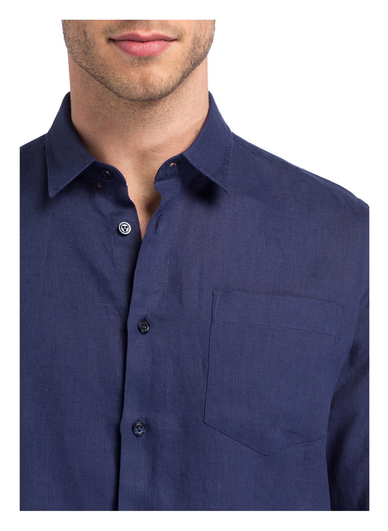 VILEBREQUIN Linen shirt regular fit, Color: DARK BLUE (Image 4)