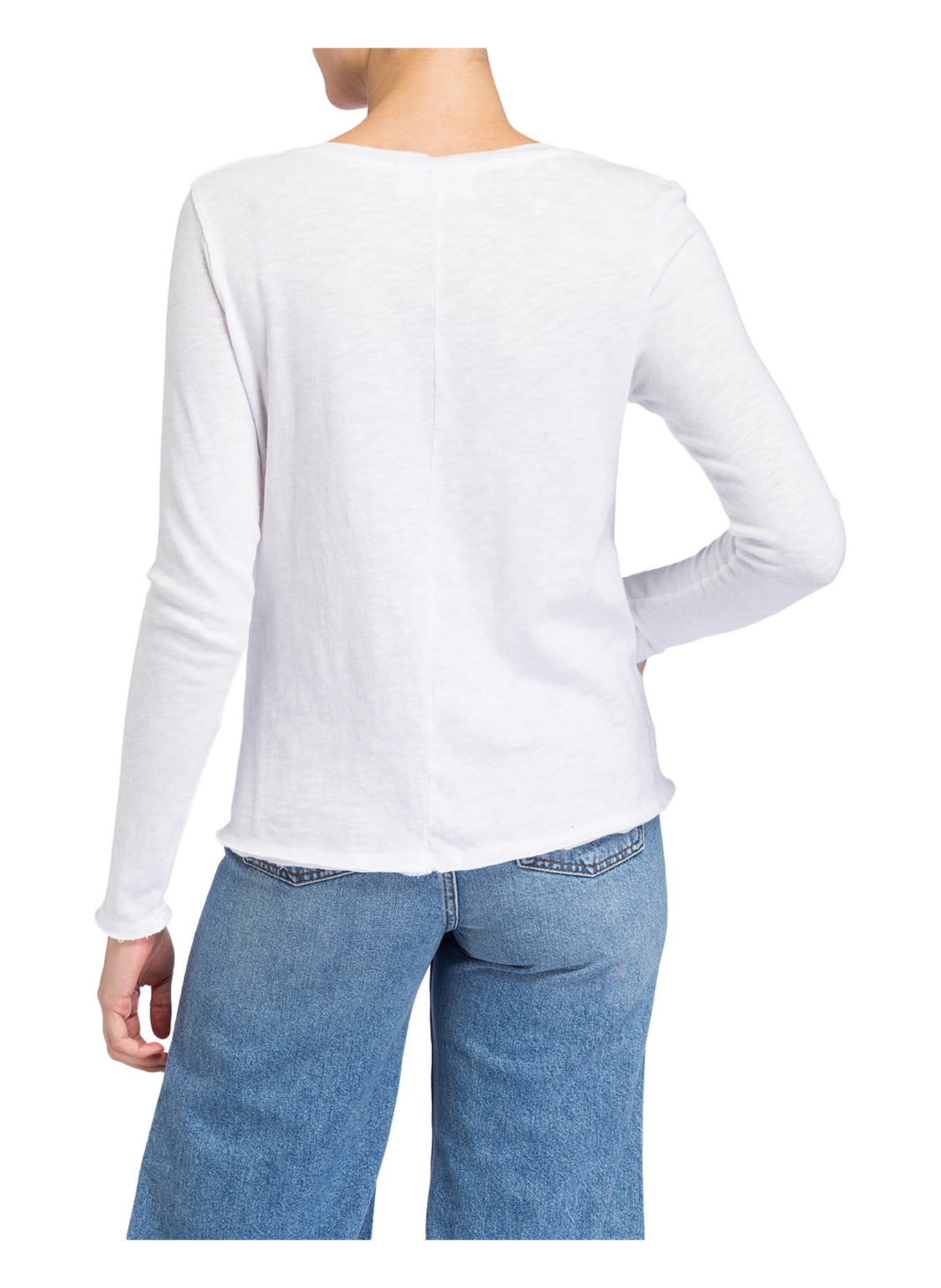 American Vintage Long sleeve shirt, Color: WHITE (Image 3)
