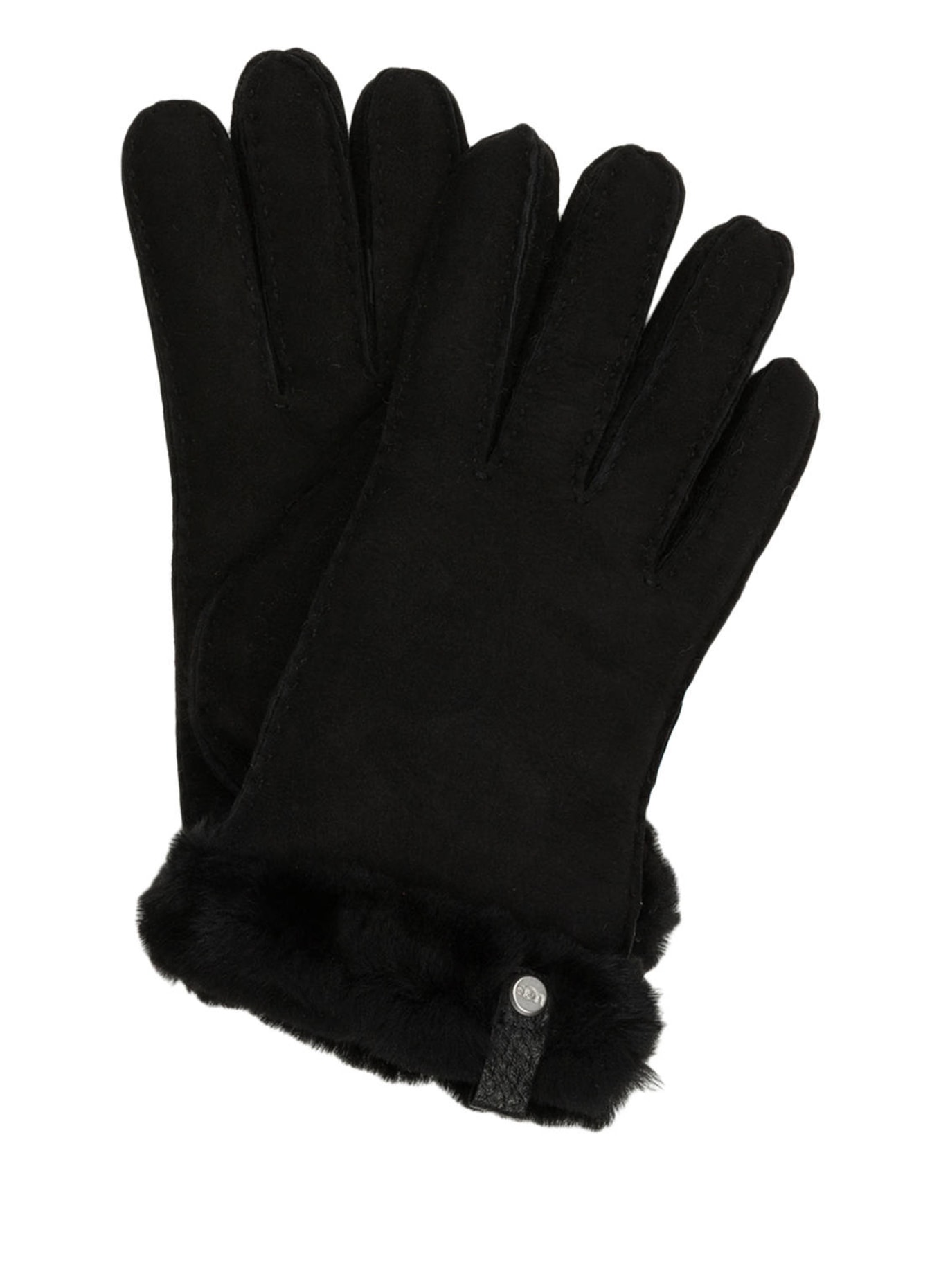 UGG Leather gloves, Color: BLACK (Image 1)