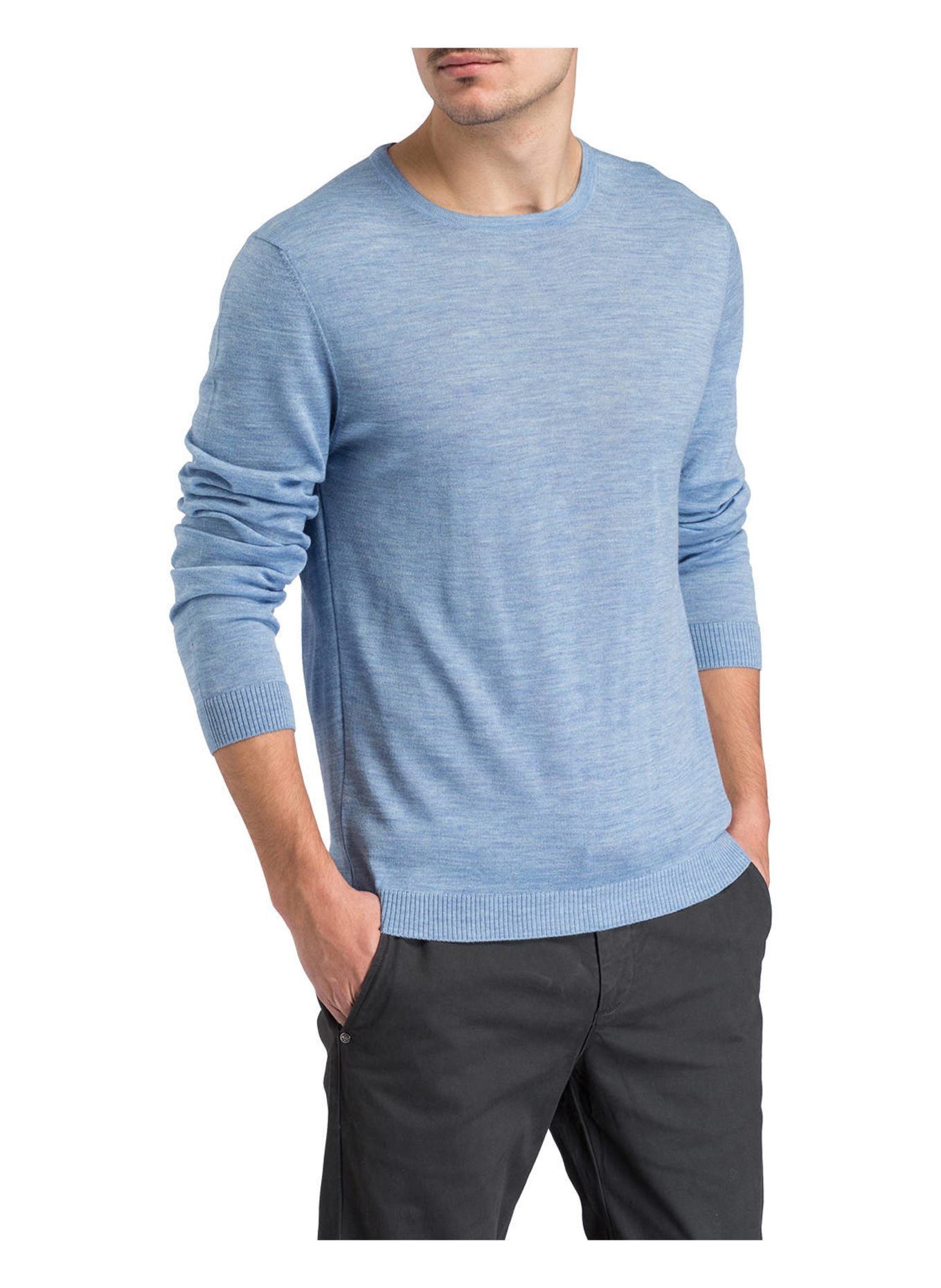 MAERZ MUENCHEN Pullover aus Merinowolle: HELLBLAU