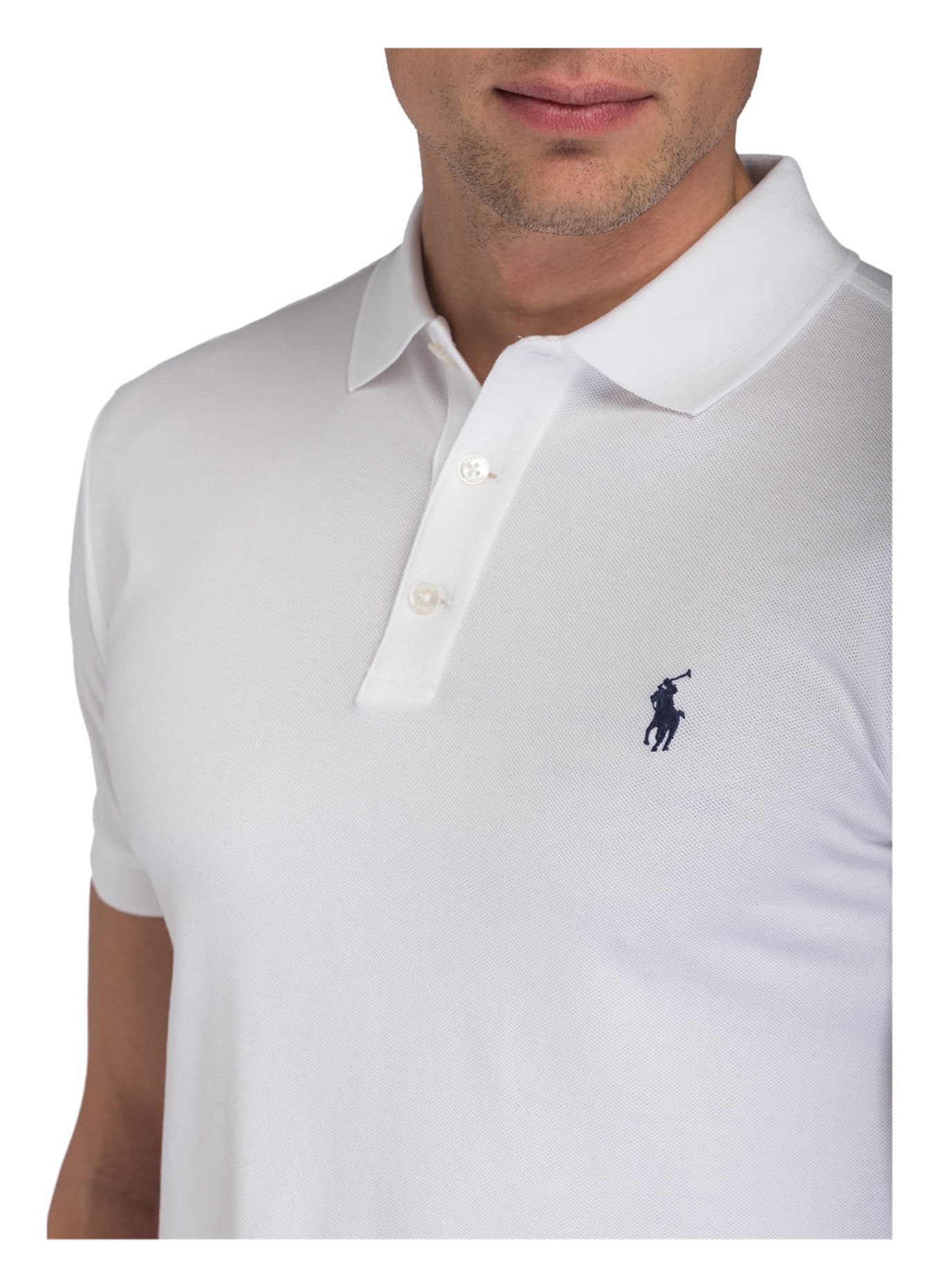 POLO RALPH LAUREN Piqué polo shirt slim fit, Color: WHITE (Image 4)