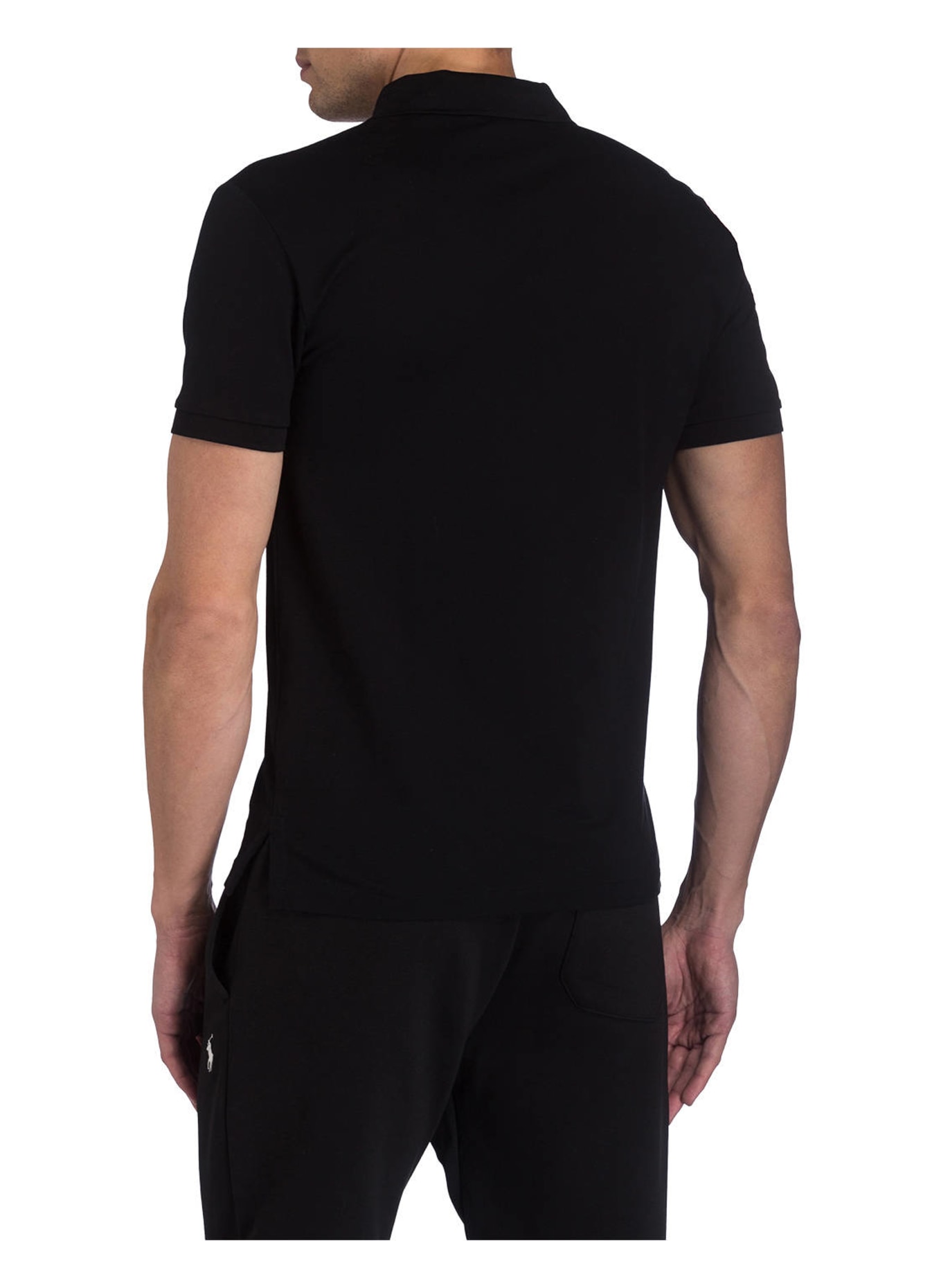 POLO RALPH LAUREN Piqué-Poloshirt Slim Fit, Farbe: SCHWARZ (Bild 3)